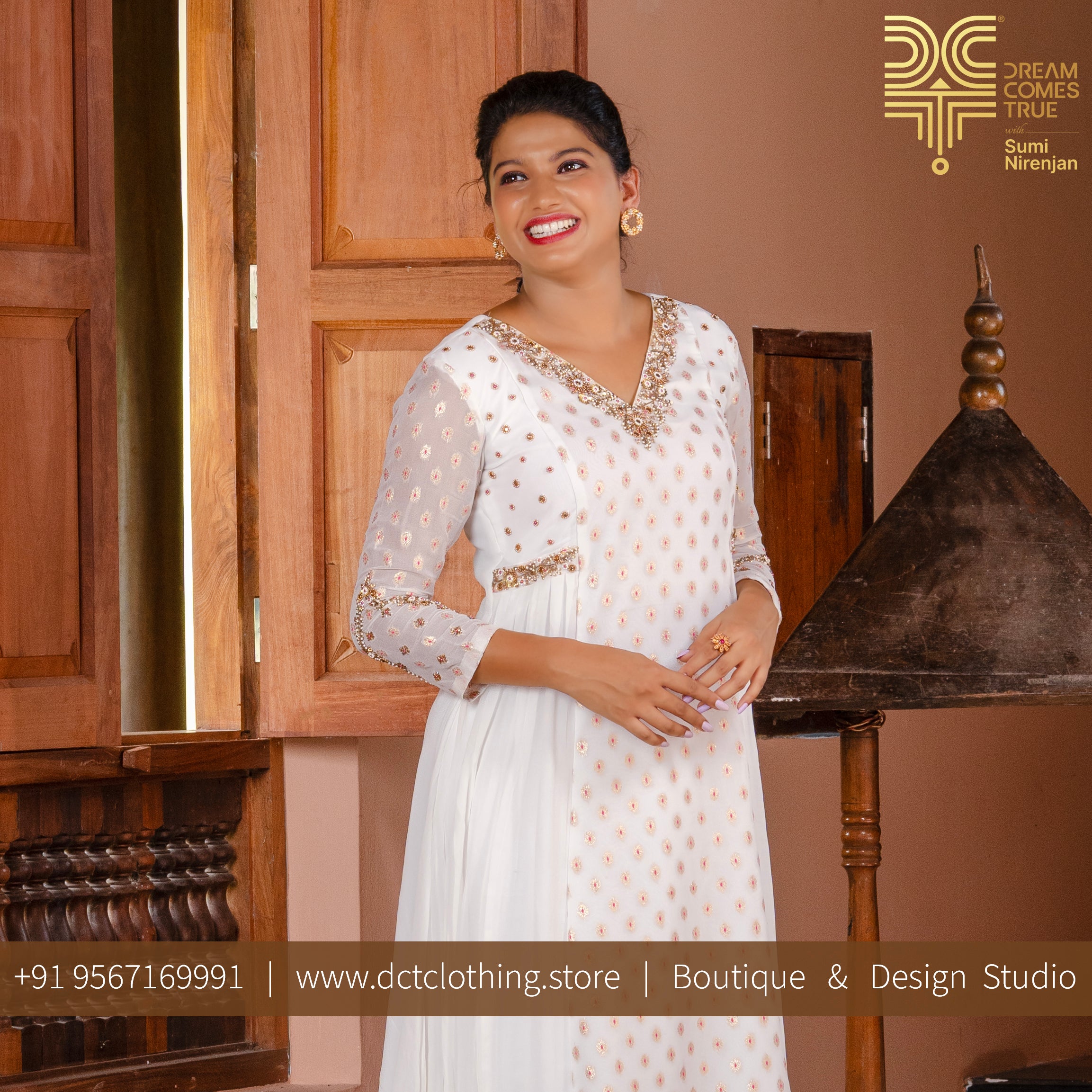 Load image into Gallery viewer, Banarasi A-line Designer kurti - 3737