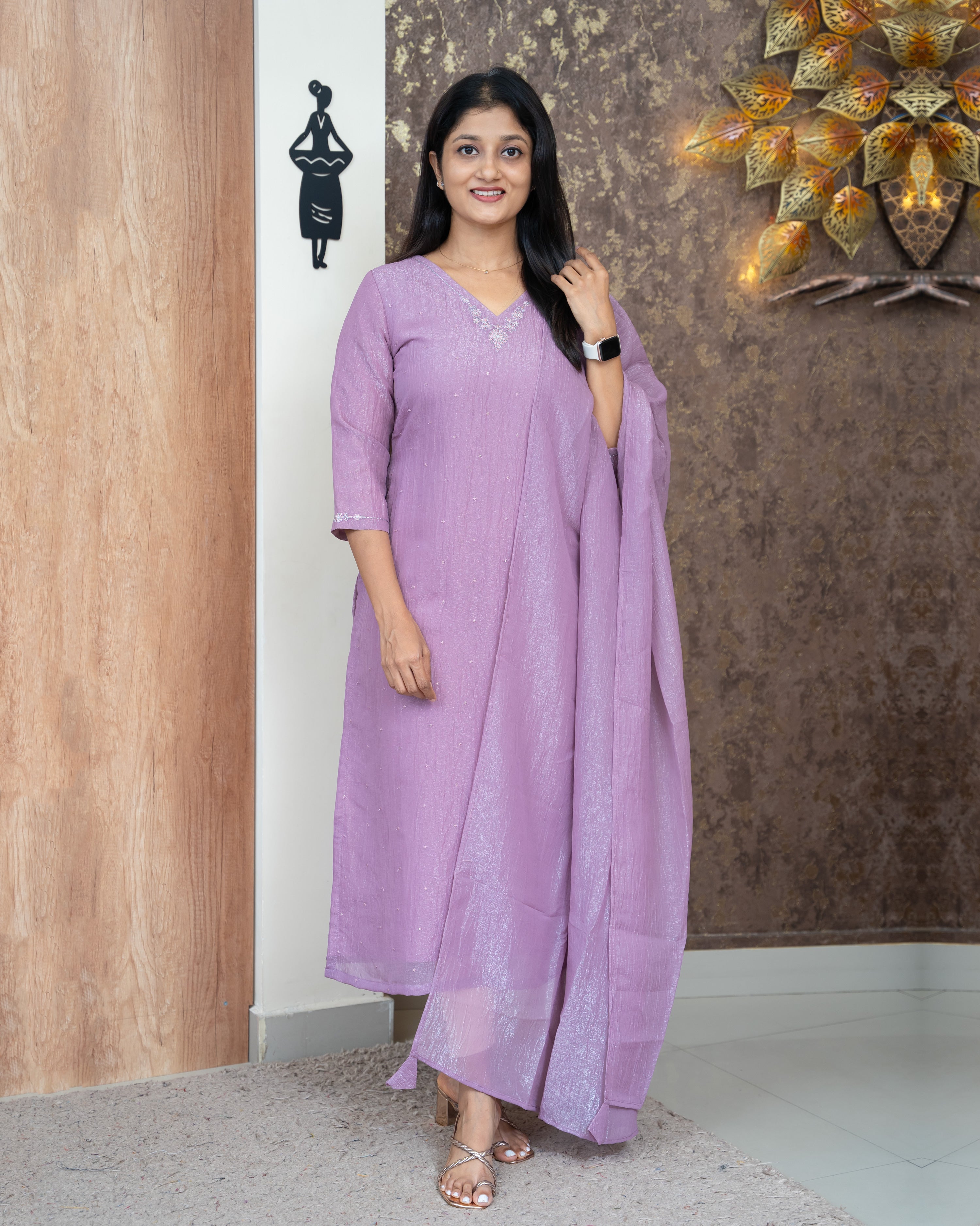 Load image into Gallery viewer, Crushed Tissue Organza Designer Kurti(Pre-Order)-4612