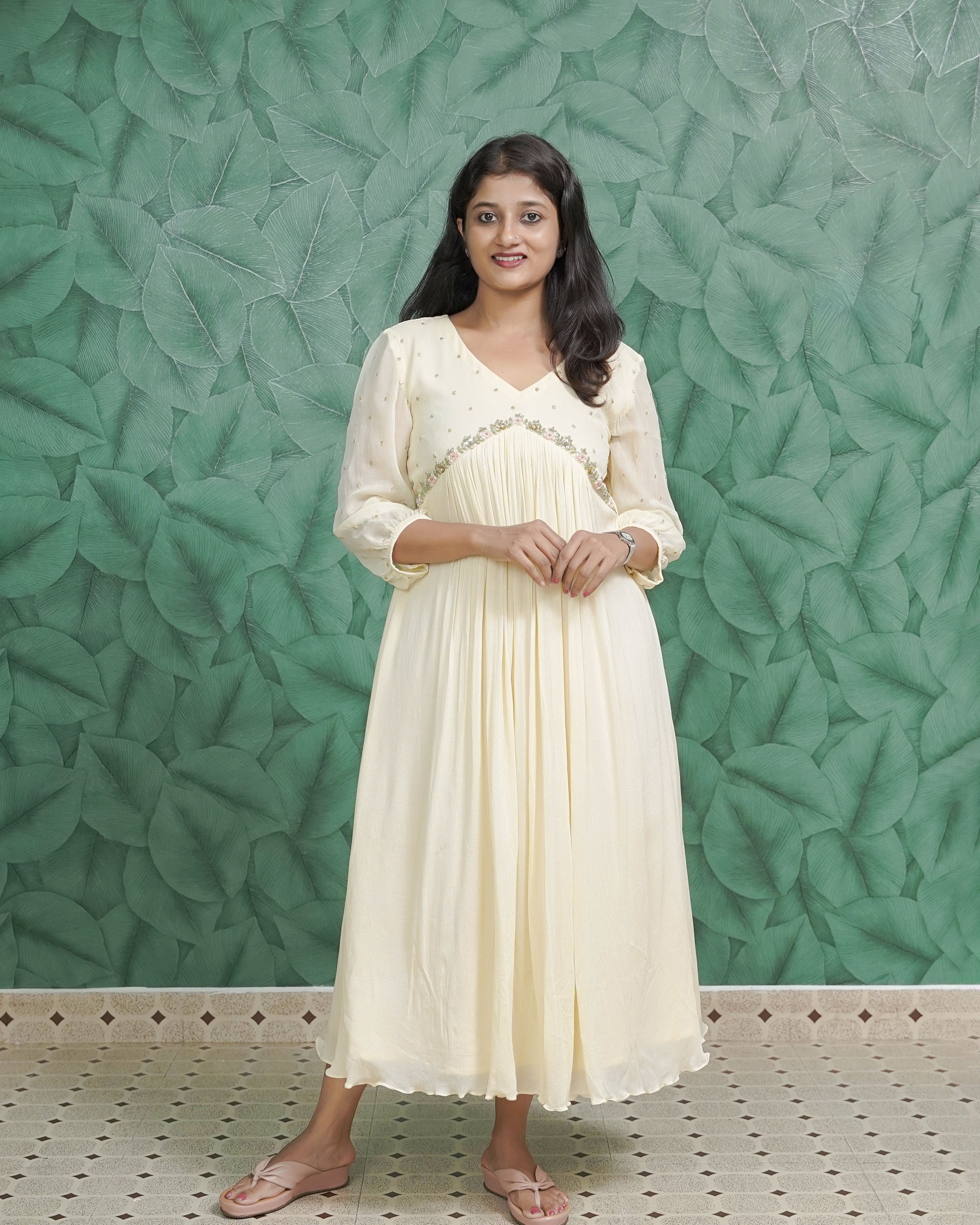 Load image into Gallery viewer, Crepe Silk A-line Kurti(Pre-Order)-5408