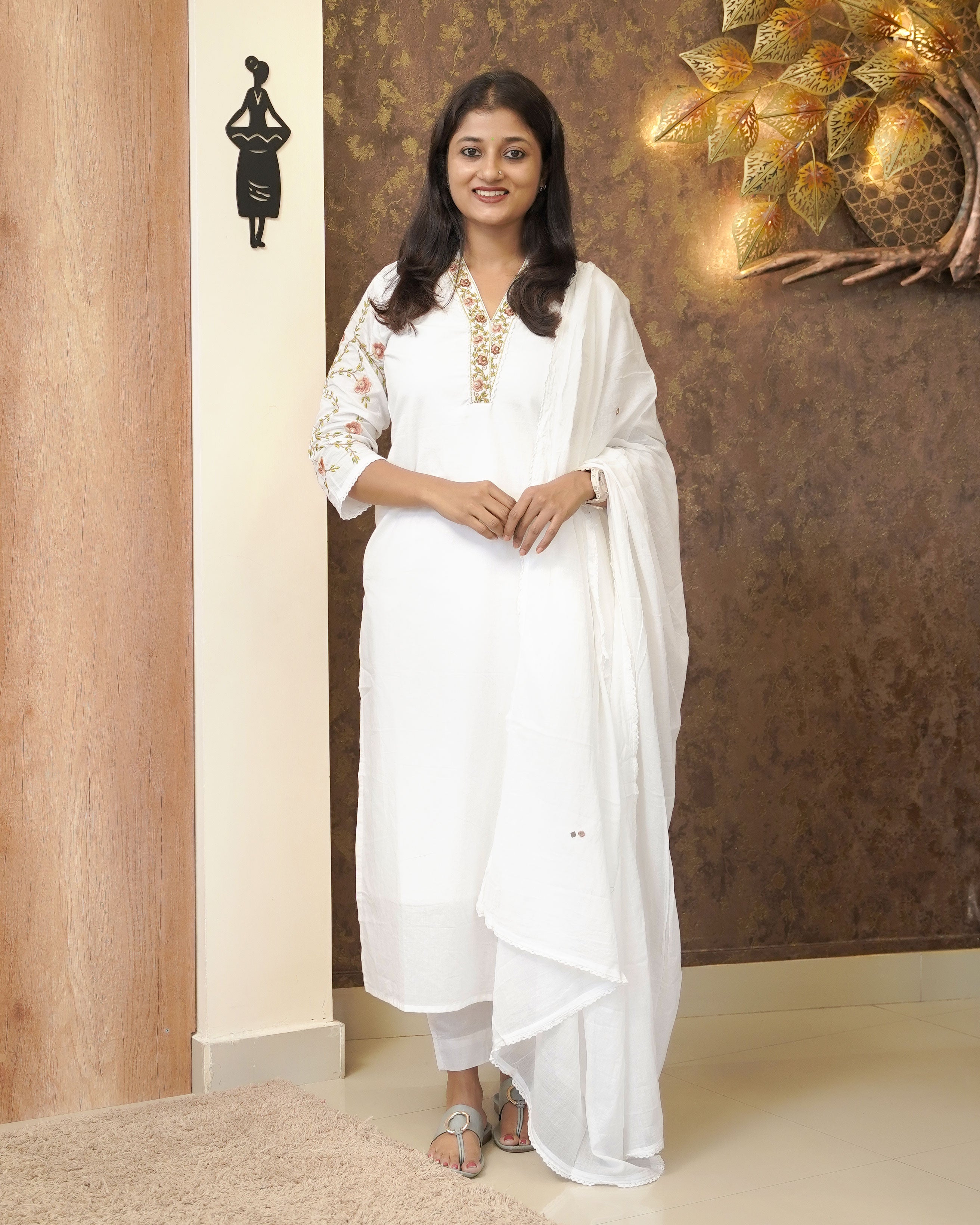 Load image into Gallery viewer, Pure Mull Cotton Kurti Set-5420