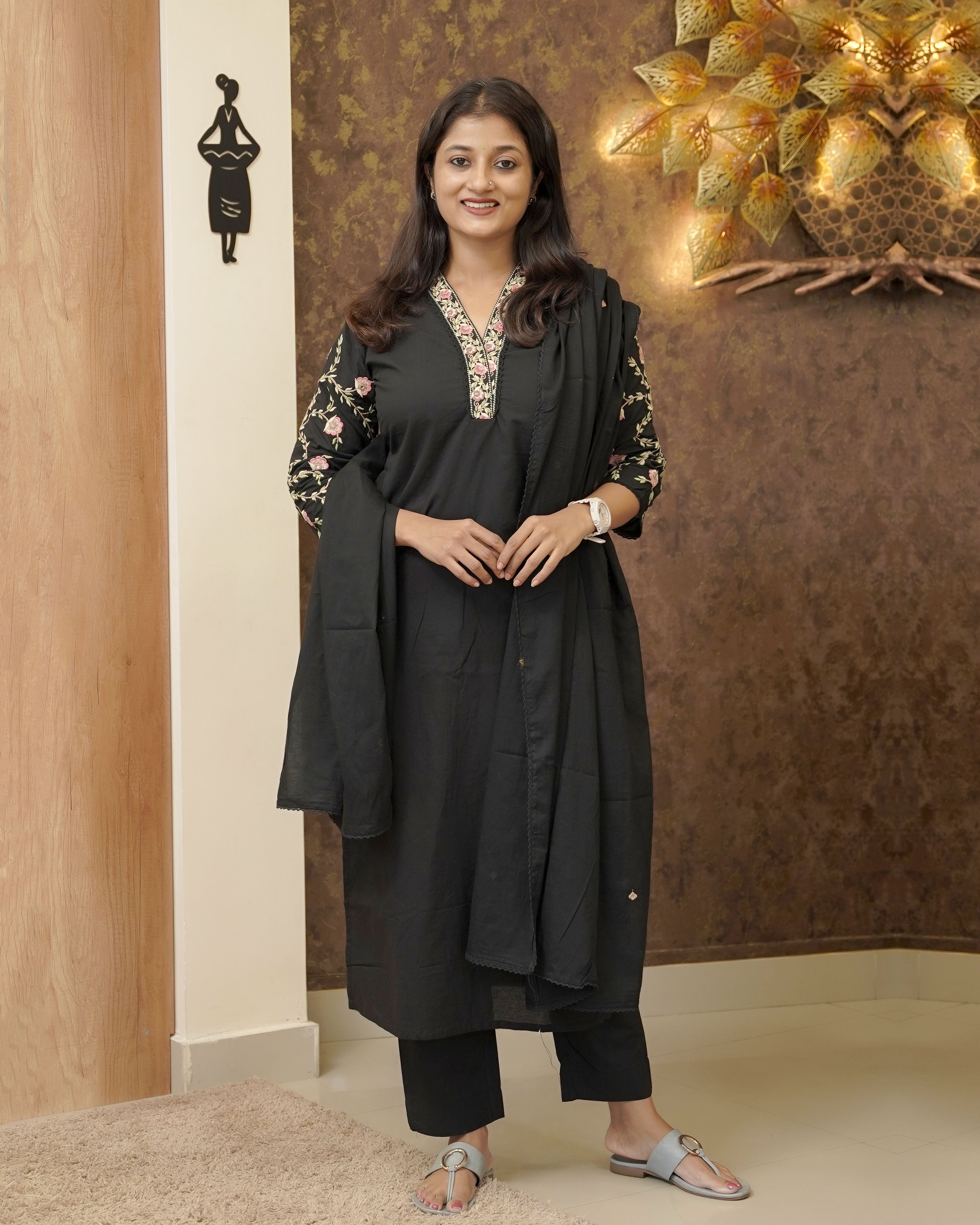 Load image into Gallery viewer, Pure Mull Cotton Kurti Set-5420