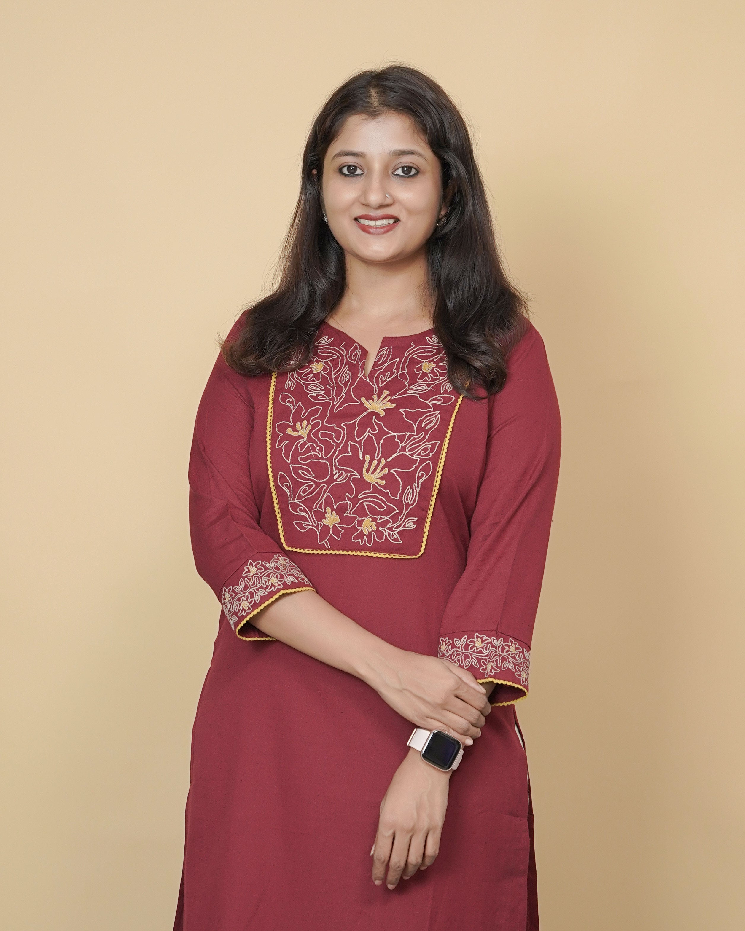 Load image into Gallery viewer, Pure Cotton Slitted Kurti-5364