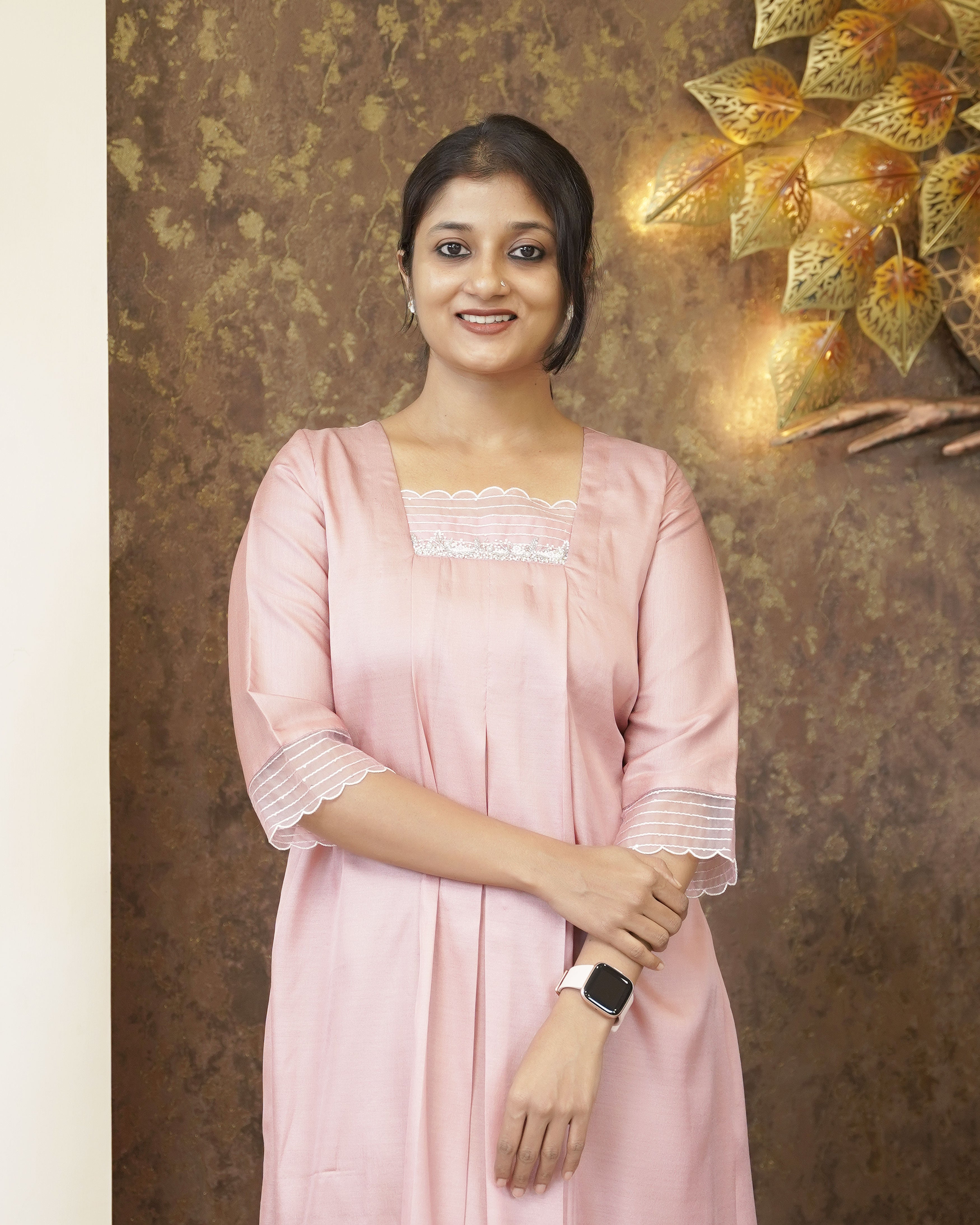 Load image into Gallery viewer, Semi Tusser A-Line kurti(Pre-Order)-5436