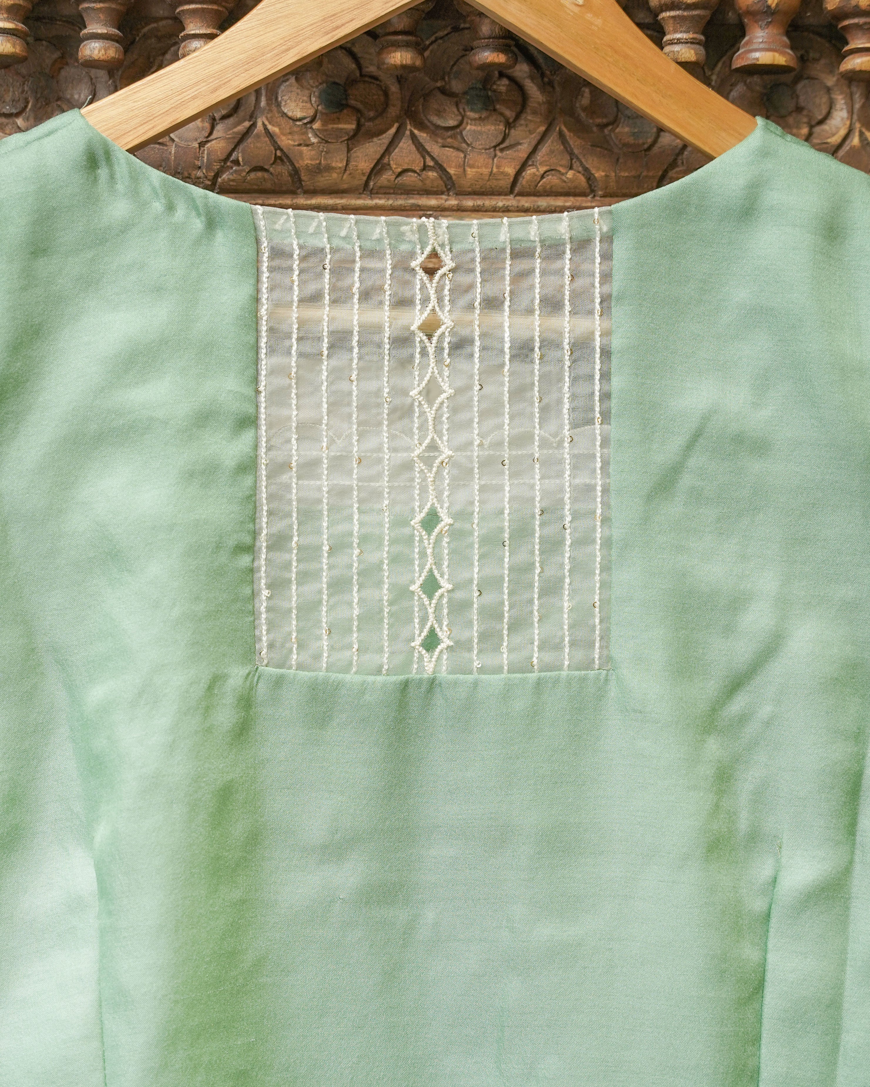 Load image into Gallery viewer, Semi Tusser A-Line kurti(Pre-Order)-5436