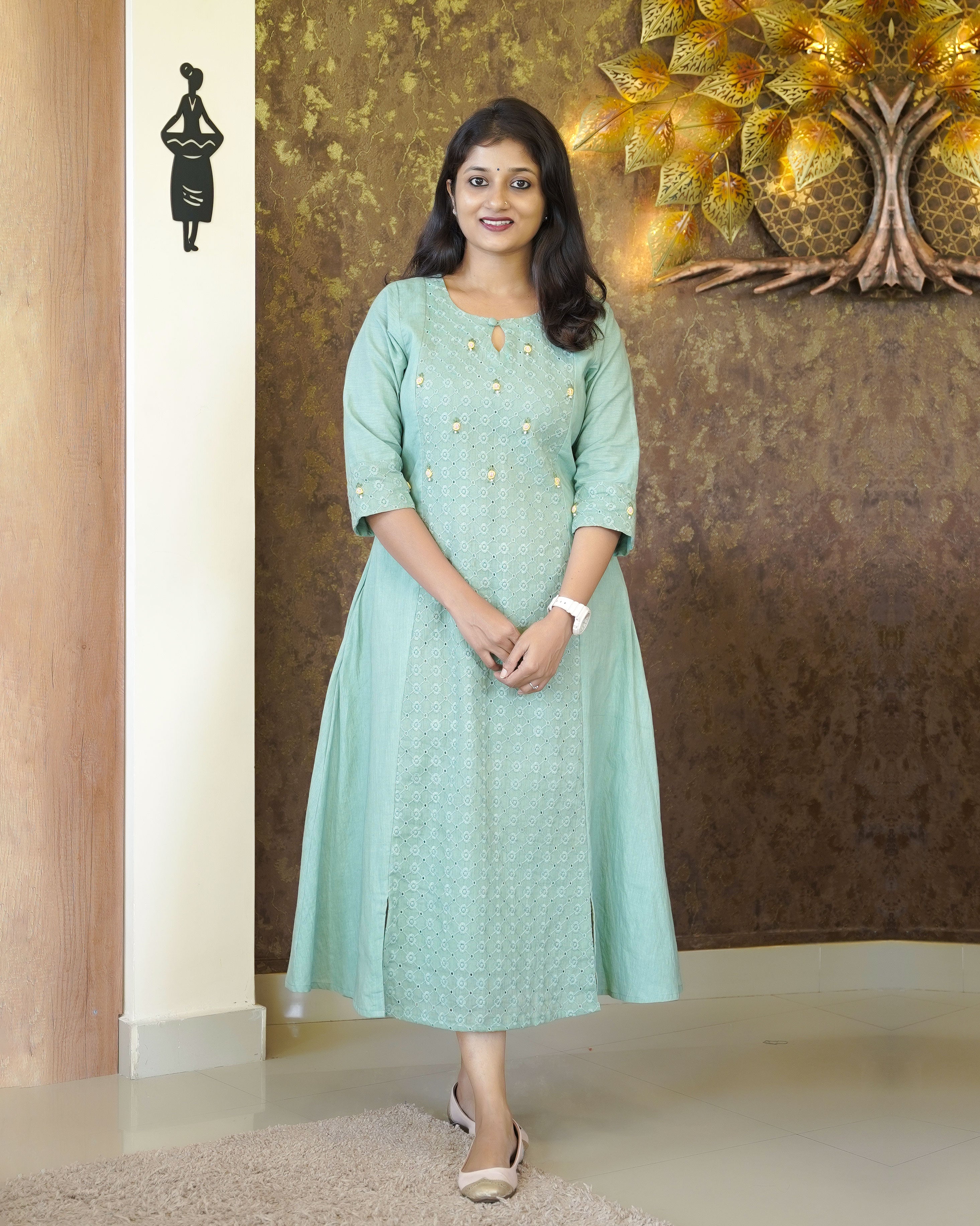 Load image into Gallery viewer, Hakoba A-line Kurti(Pre-Order)-5446