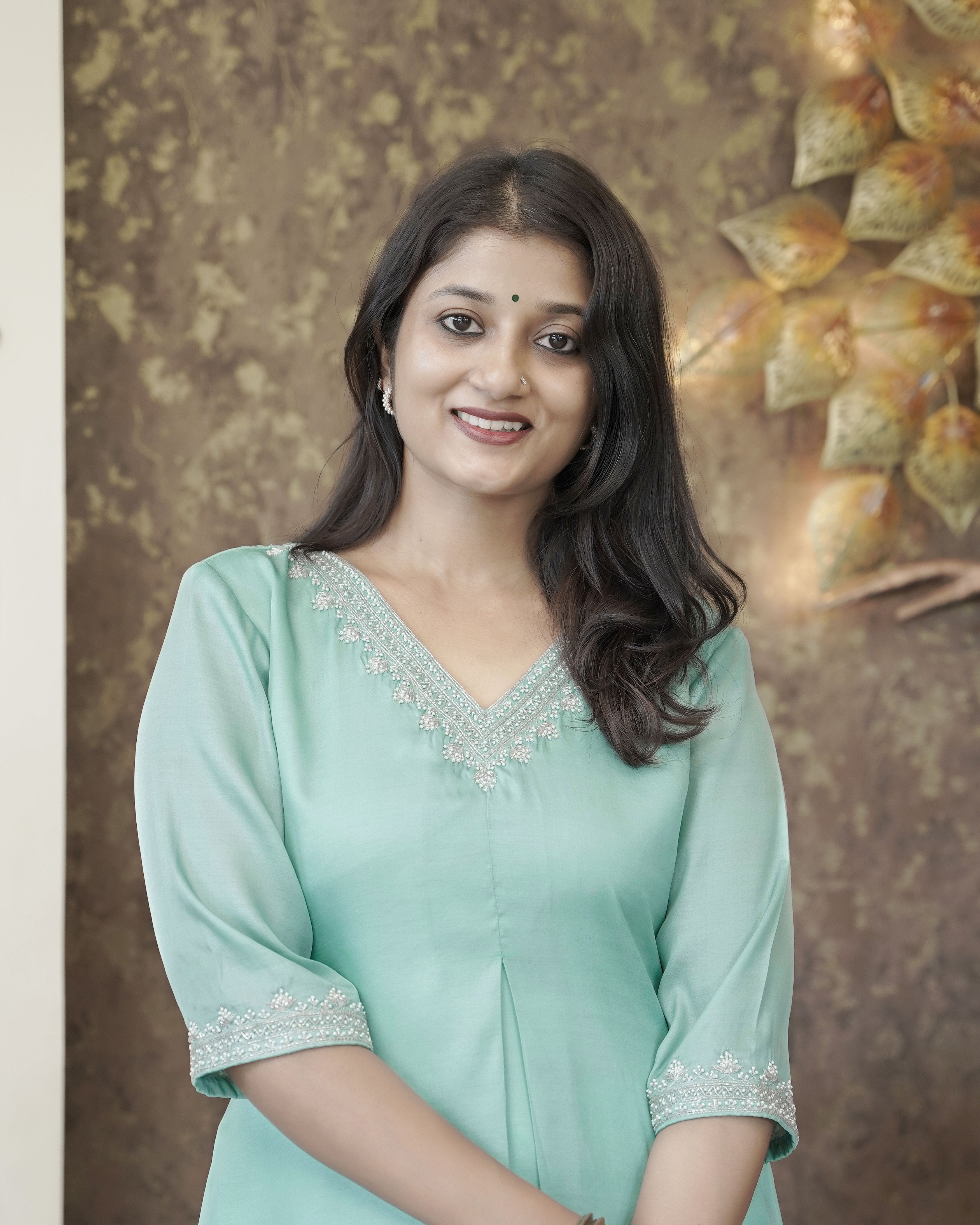 Load image into Gallery viewer, Semi Tusser Silk A-Line kurti(Pre-Order)-5449