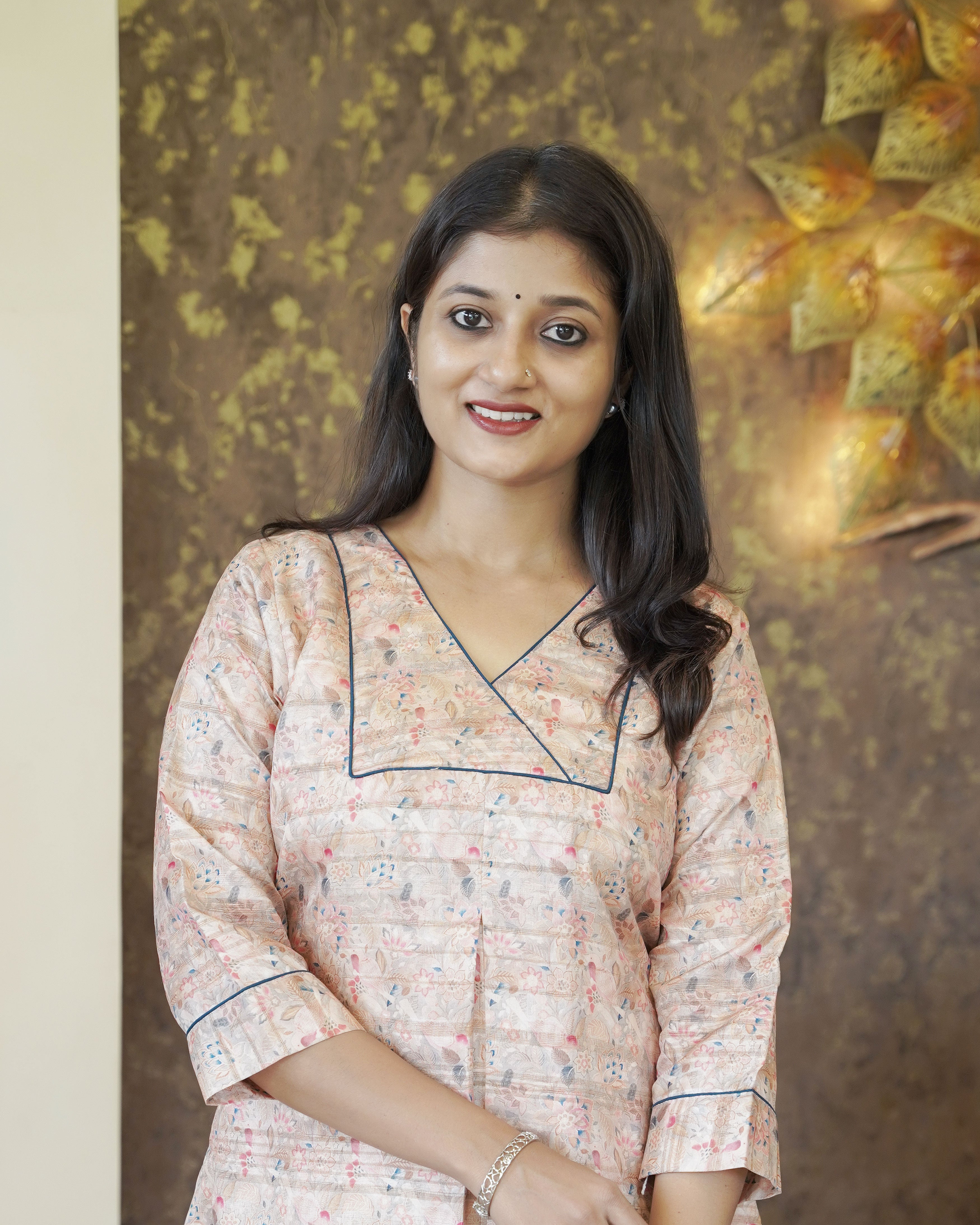 Load image into Gallery viewer, Semi Tusser Silk A-line Kurti(Pre-Order)-5453