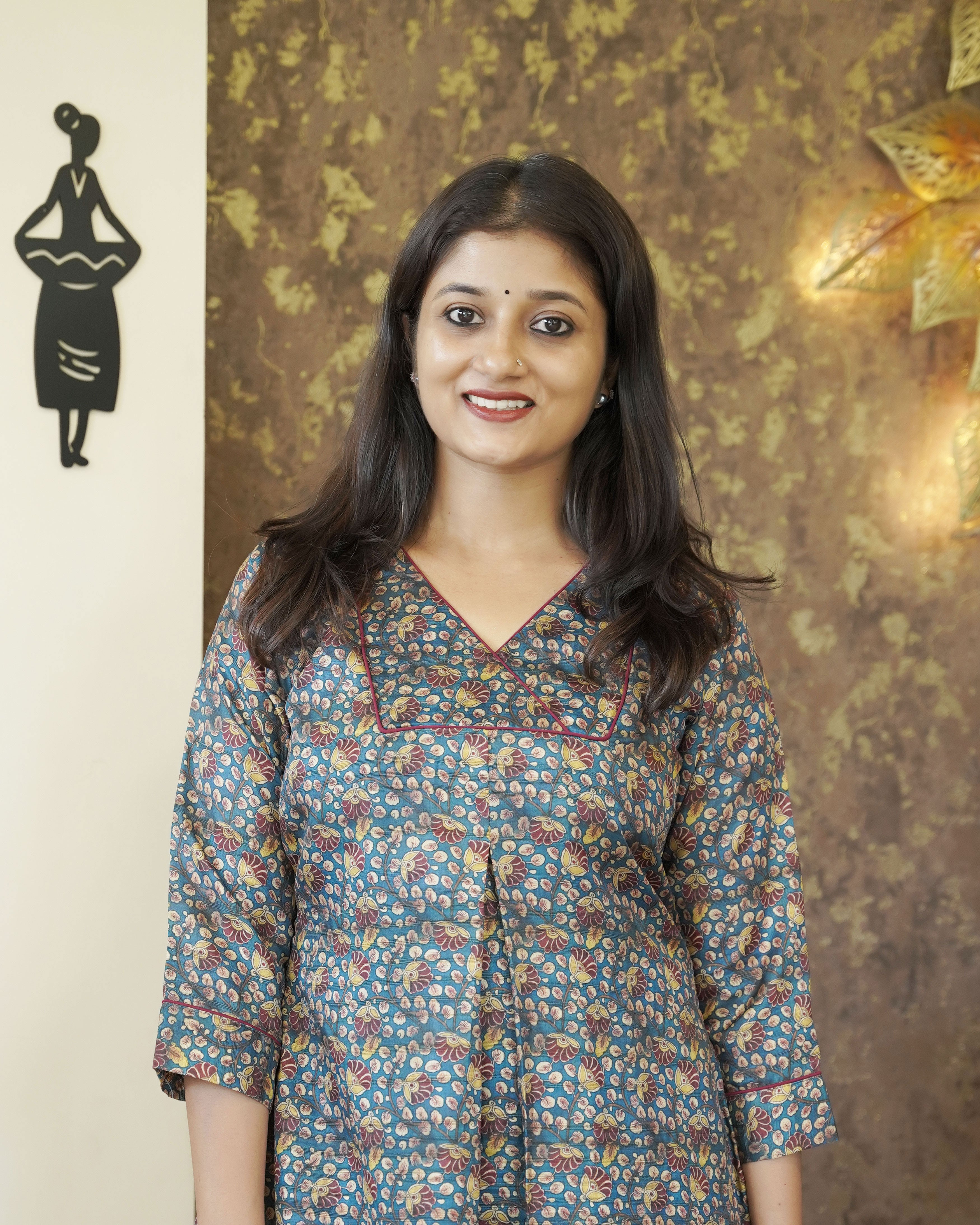 Load image into Gallery viewer, Semi Tusser Silk A-line Kurti(Pre-Order)-5453