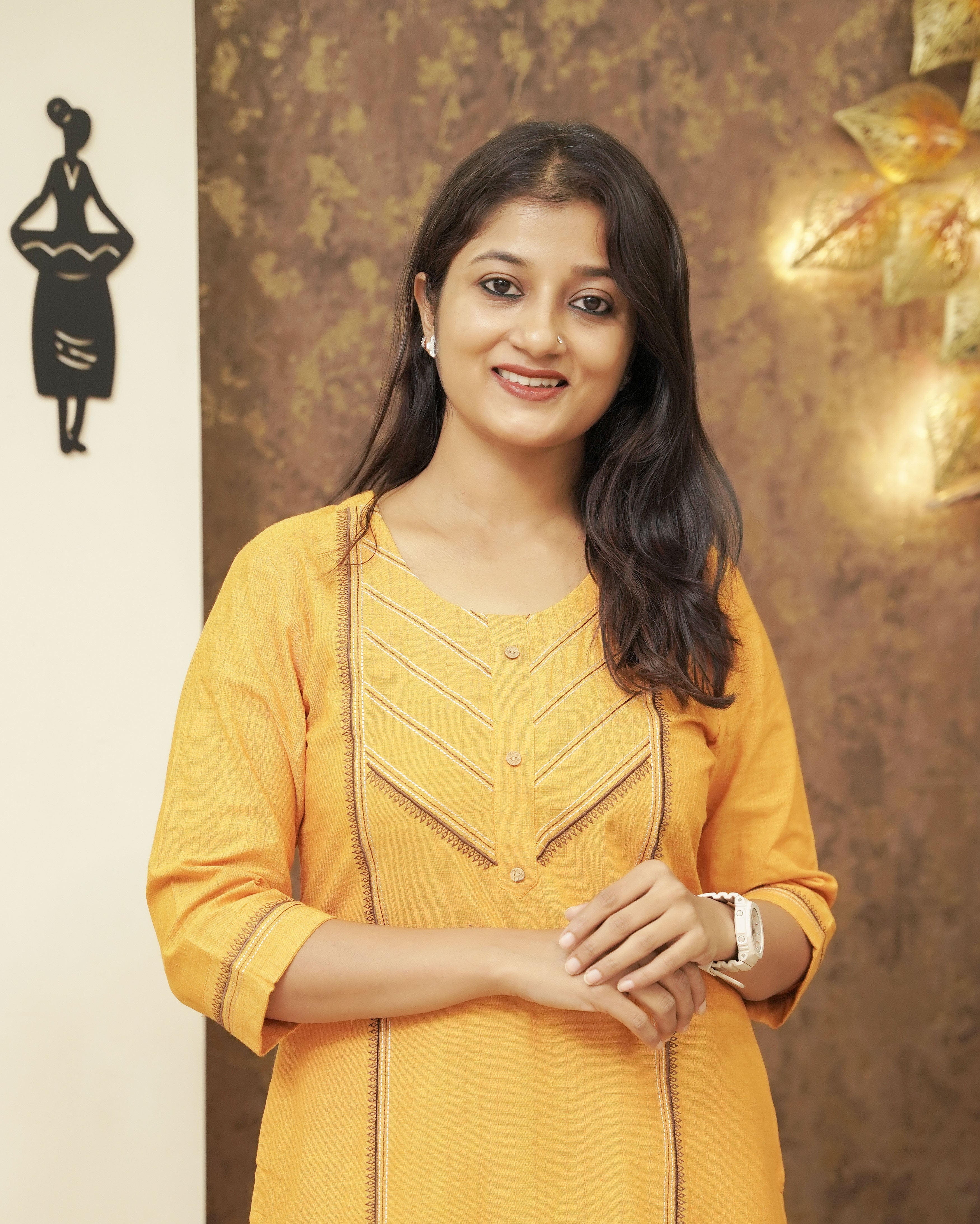 Load image into Gallery viewer, Cotton Slitted Kurti-00151