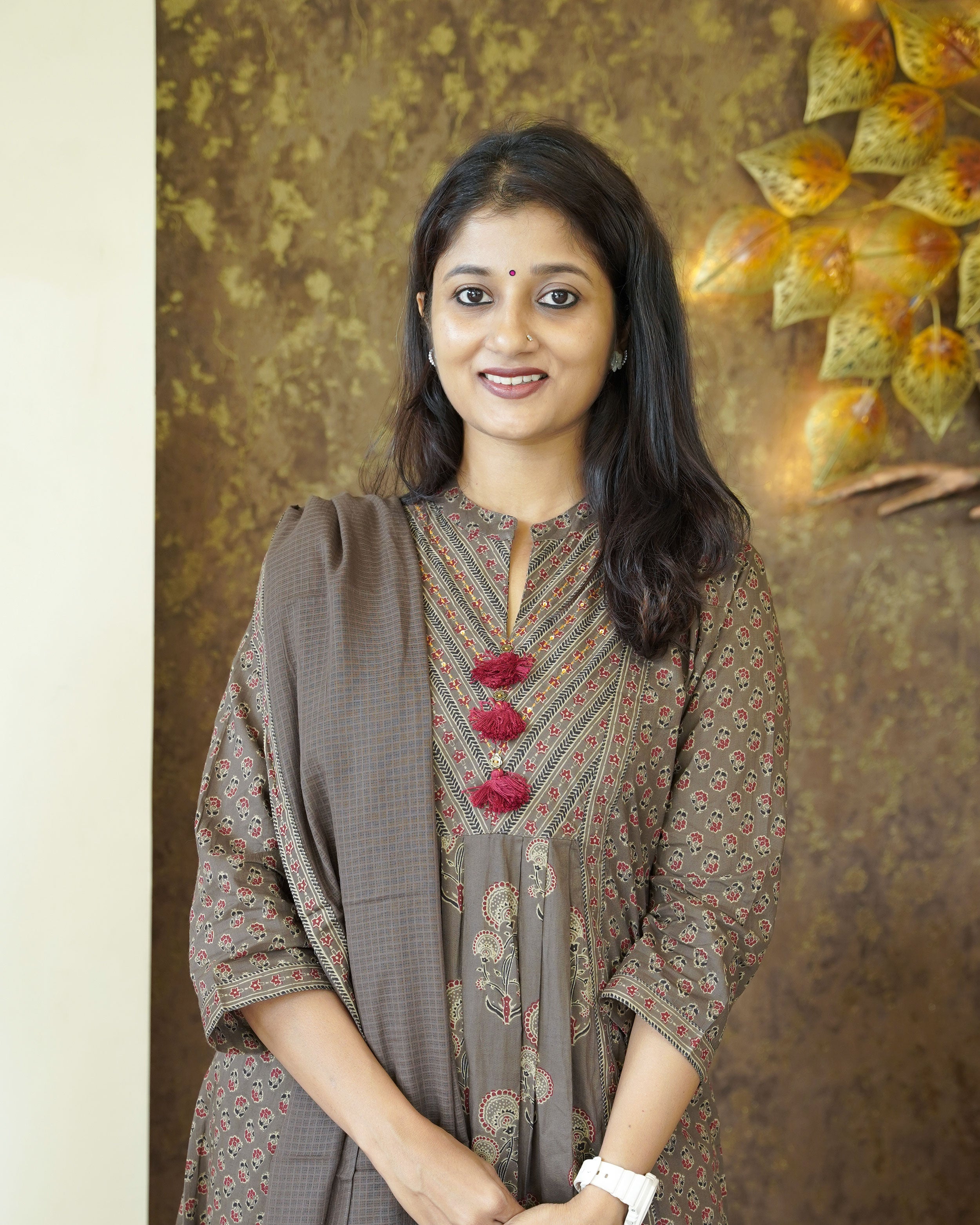 Load image into Gallery viewer, Pure Cotton A-line Kurti Set-00226