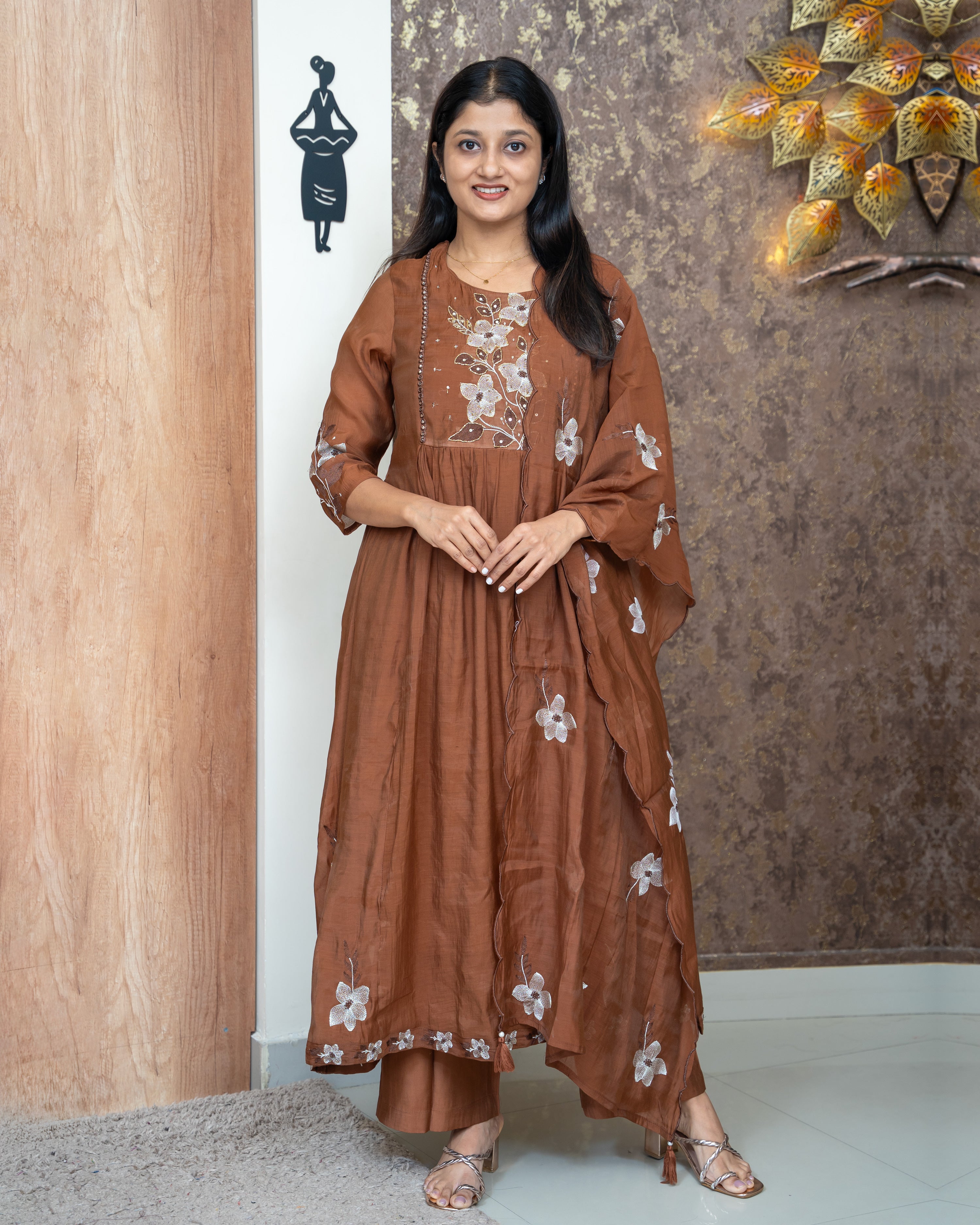 Load image into Gallery viewer, Mul Chanderi Suit- 4959