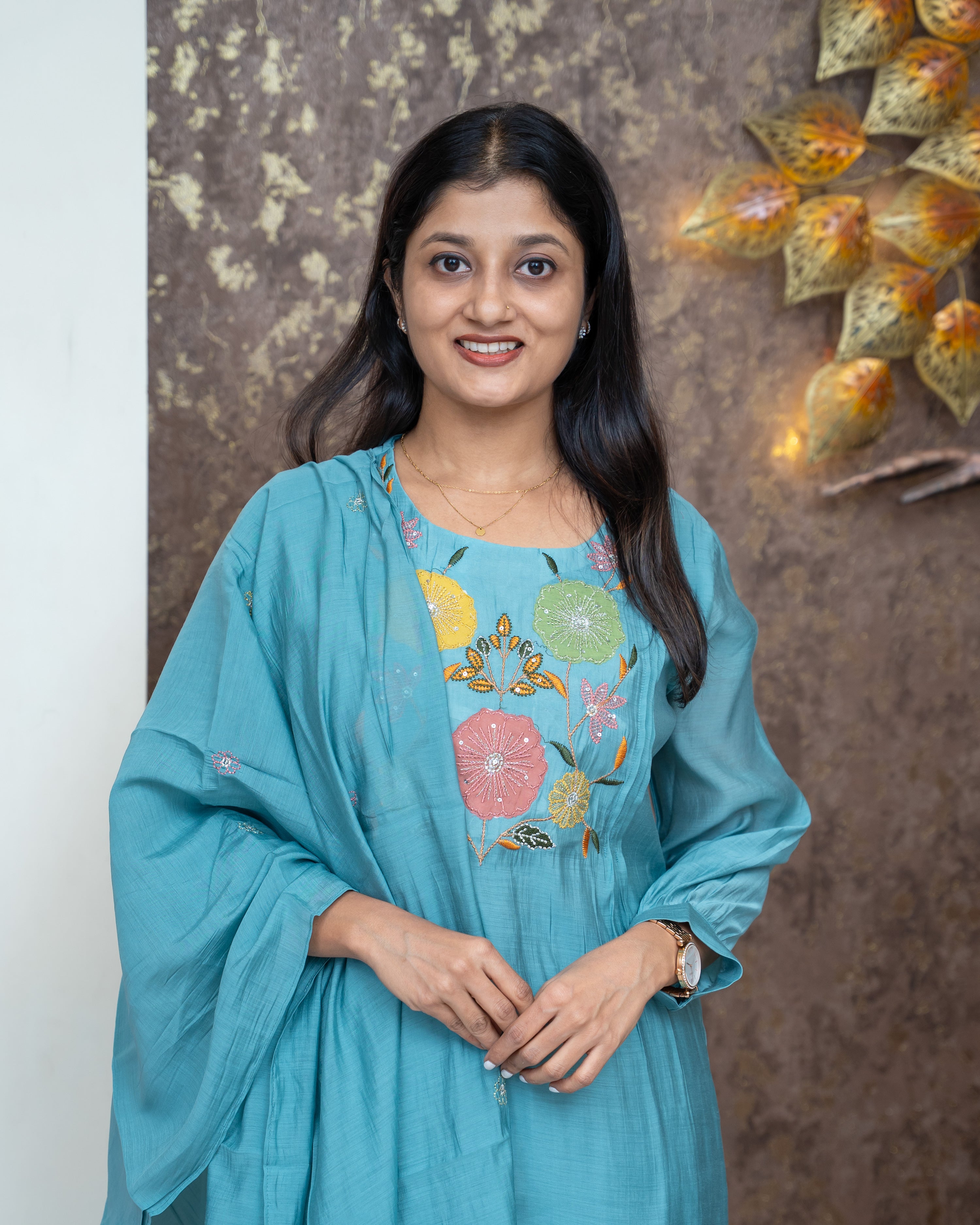 Load image into Gallery viewer, Mul Chanderi Suit- 4960