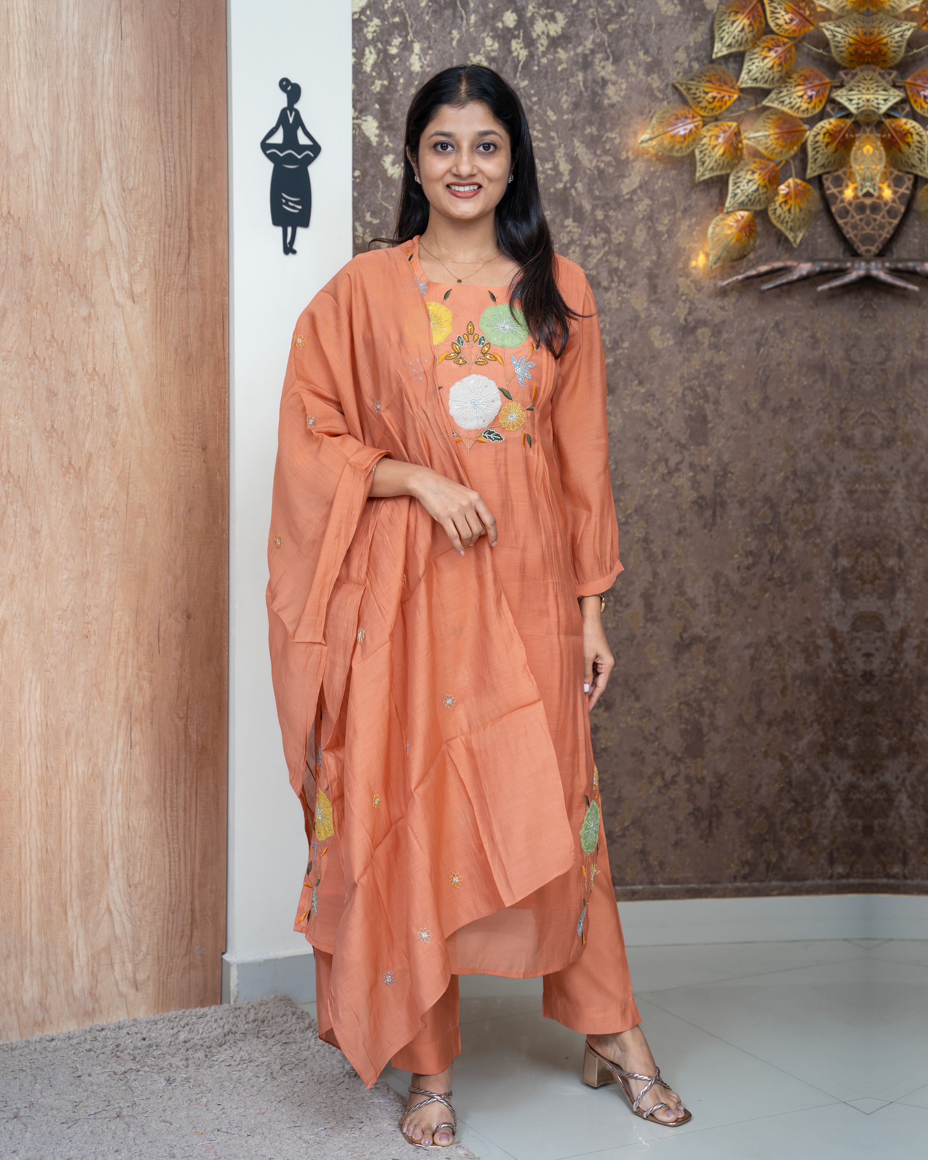 Load image into Gallery viewer, Mul Chanderi Suit- 4960