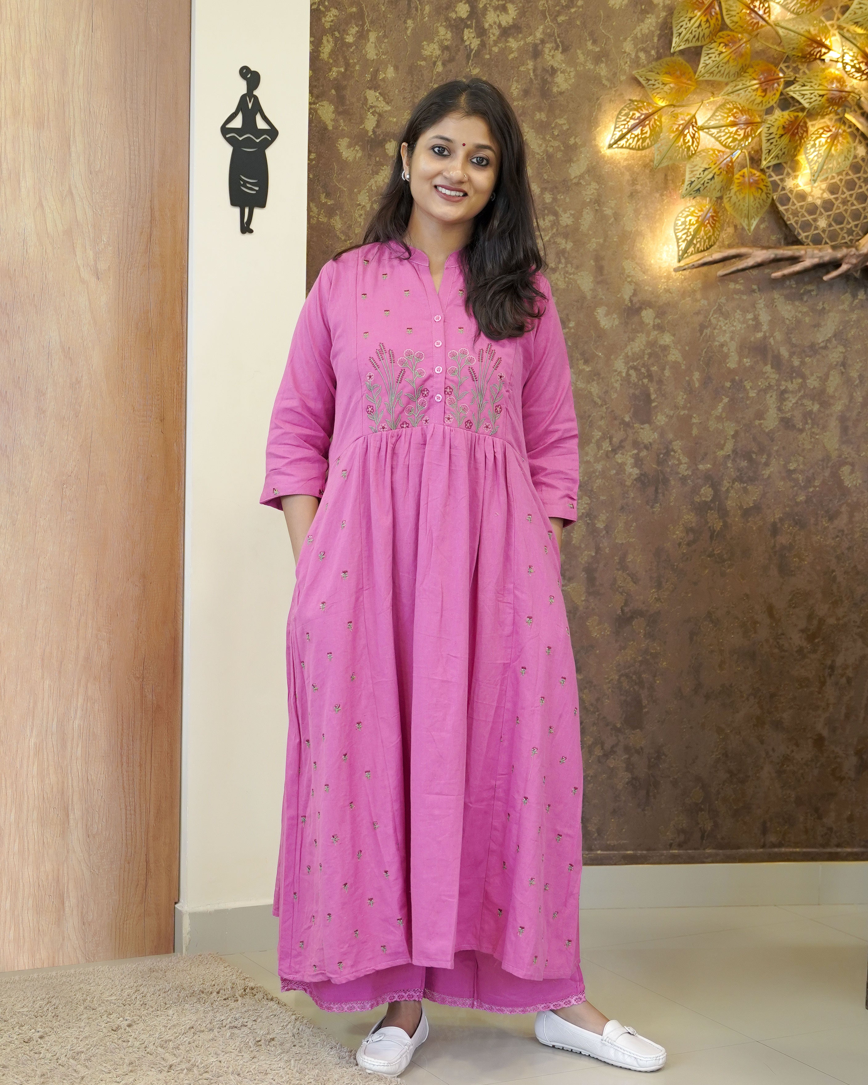 Load image into Gallery viewer, Pure Cotton A-line Co-Ord Set-00270