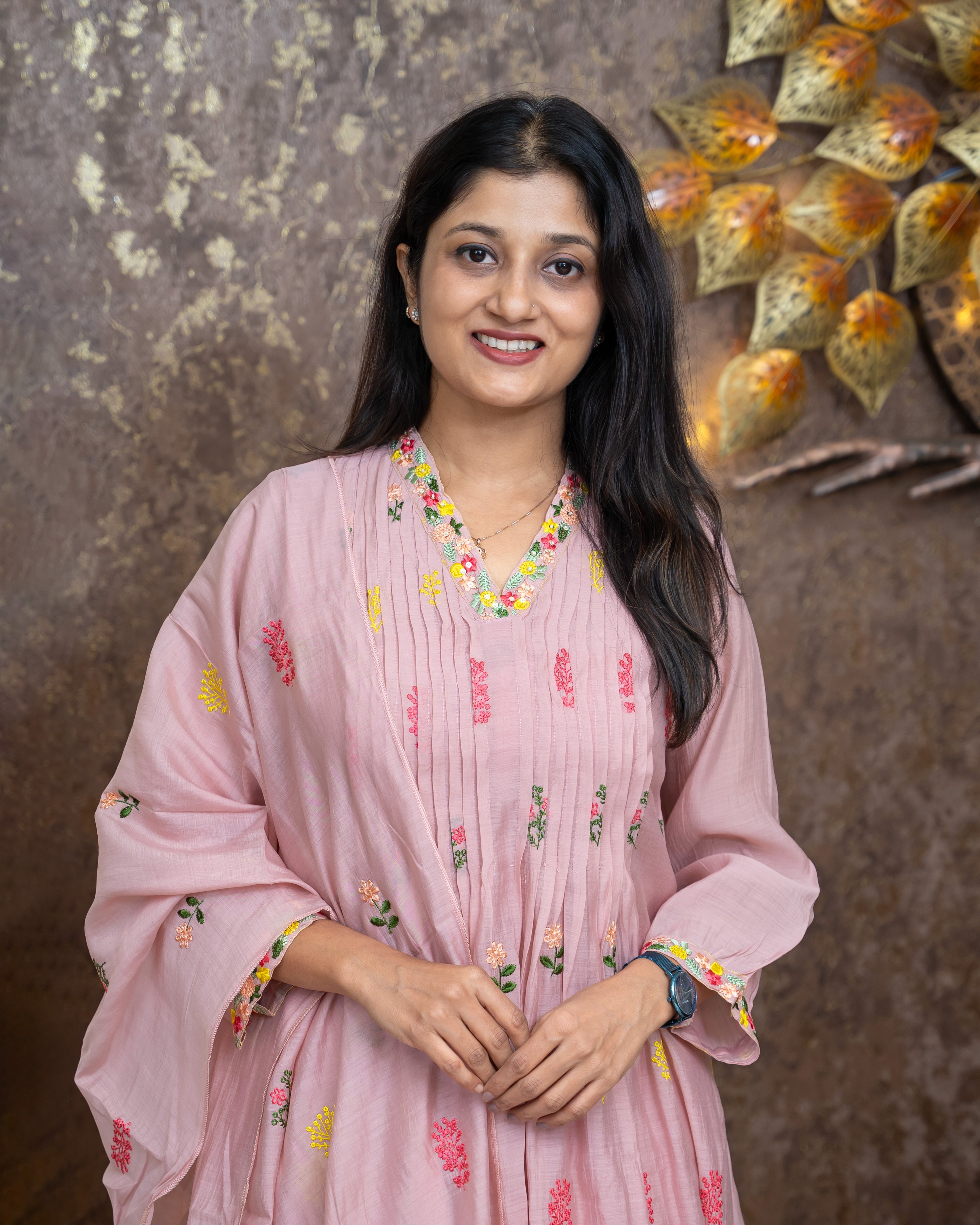 Load image into Gallery viewer, Mul Chanderi Suit-5121