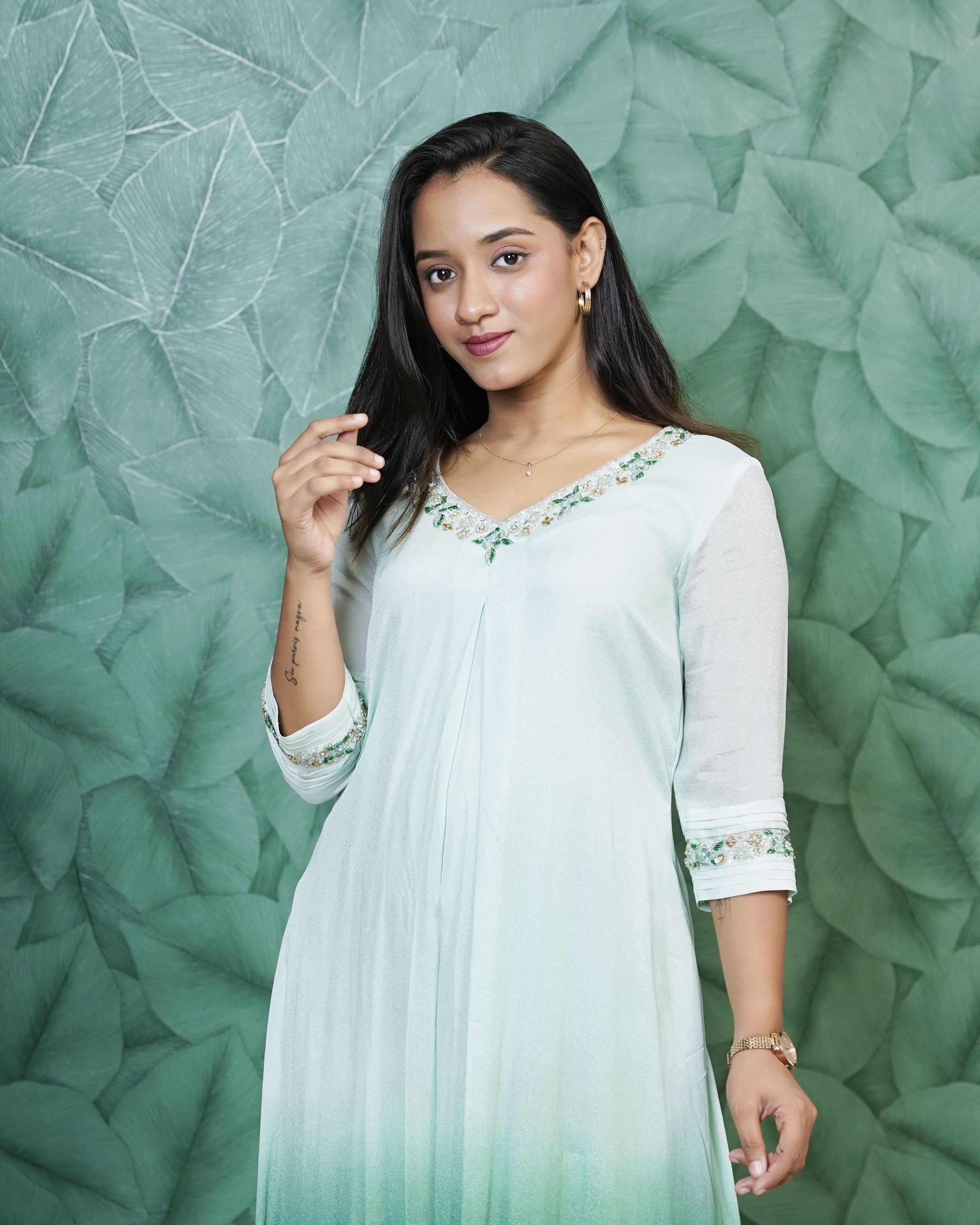 Load image into Gallery viewer, Crepe Georgette Designer Wear - 0328( Pre-Order)