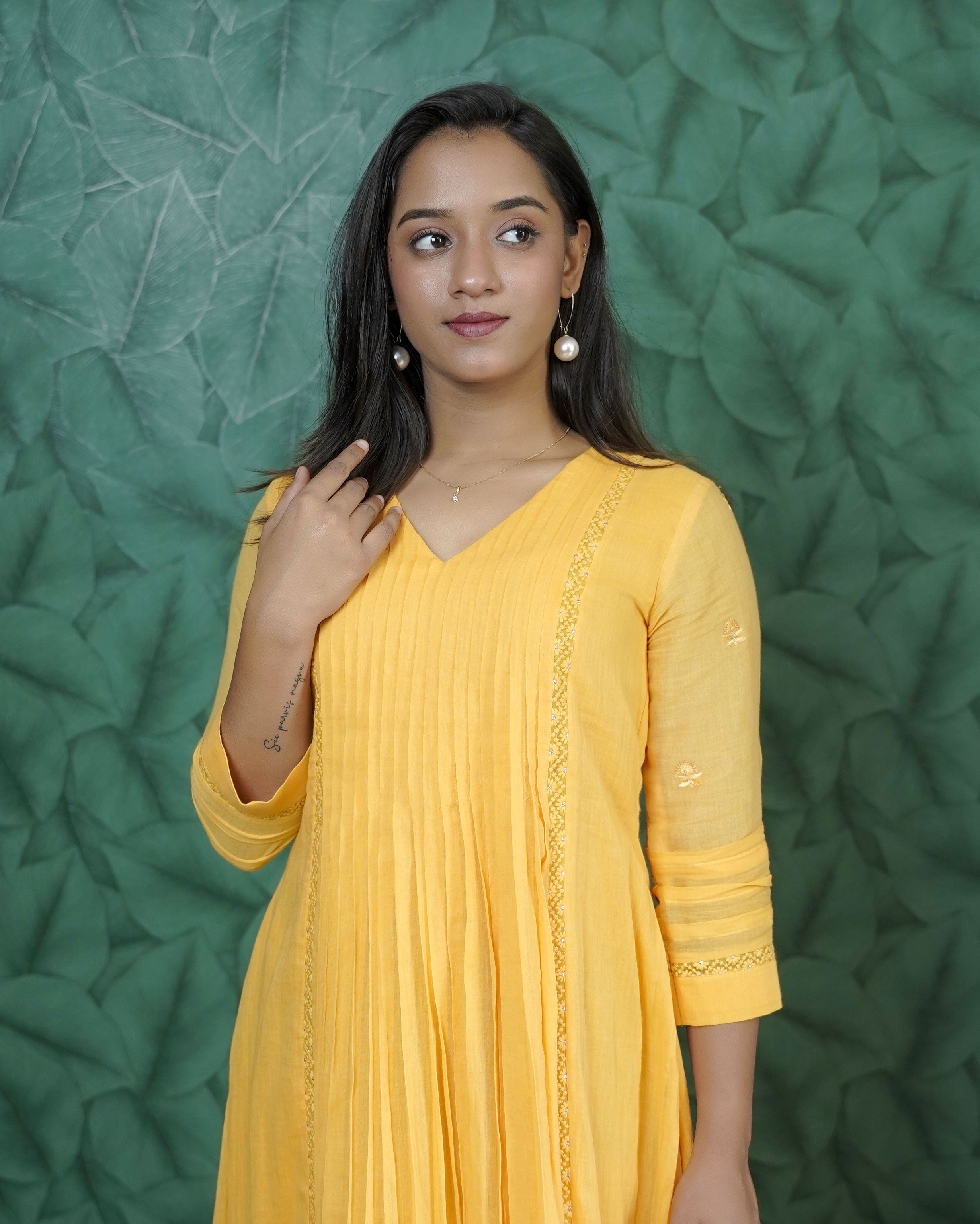 Load image into Gallery viewer, Pure Mull Cotton A-line Kurti(Pre-Order)-0428