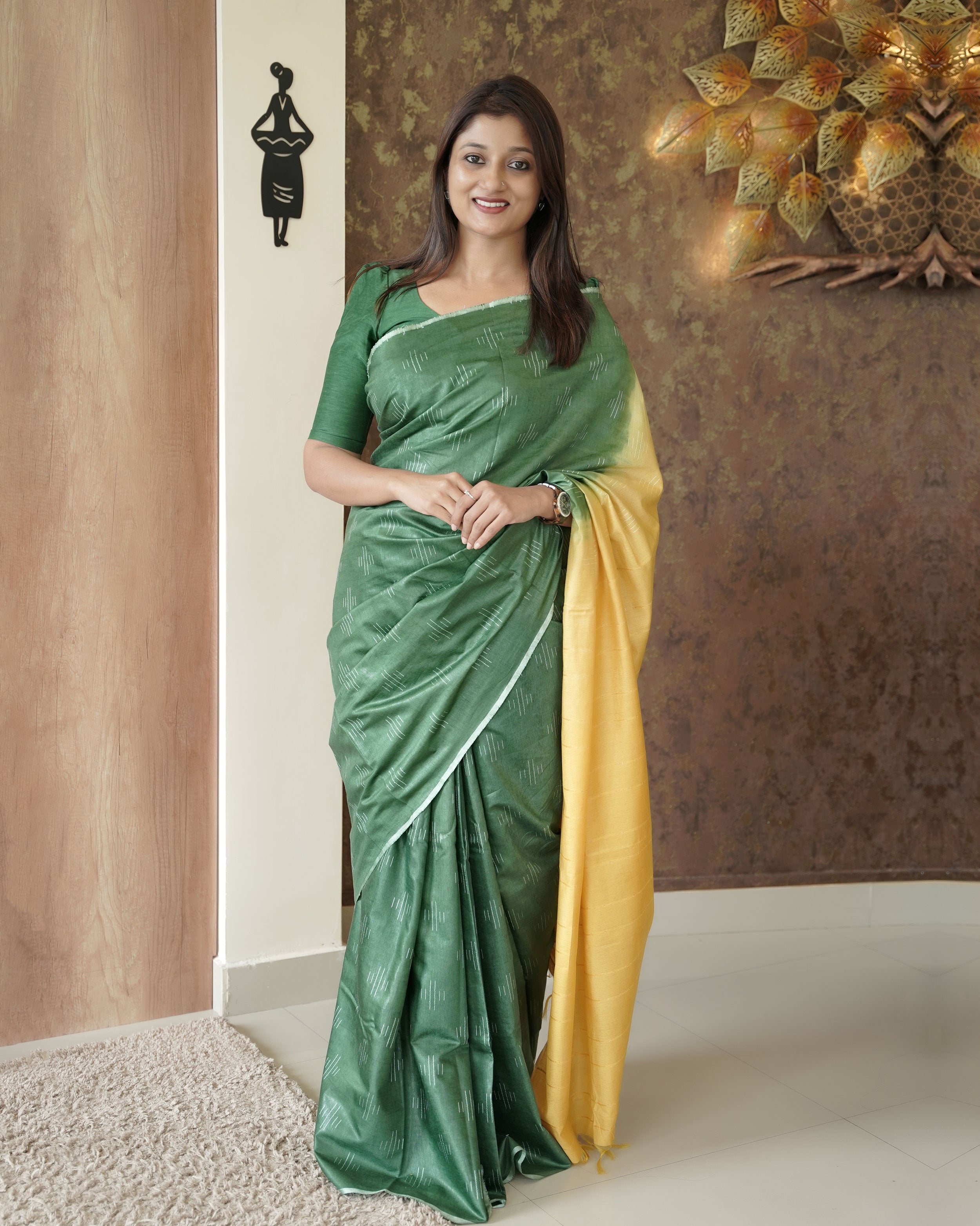 Load image into Gallery viewer, Semi Tussar Silk Saree (Pre- Order)-0357
