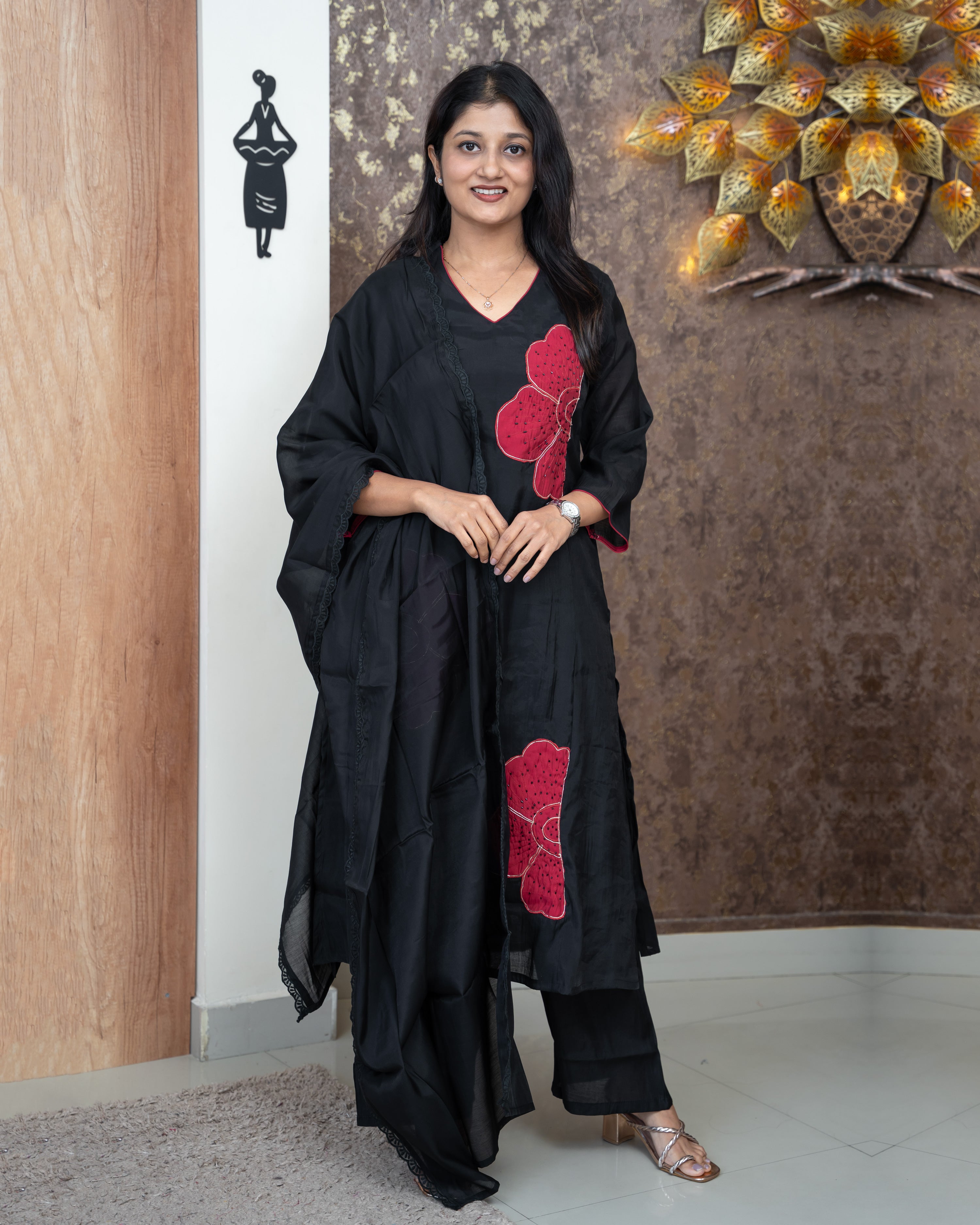 Load image into Gallery viewer, Mul Chanderi Suit-5182