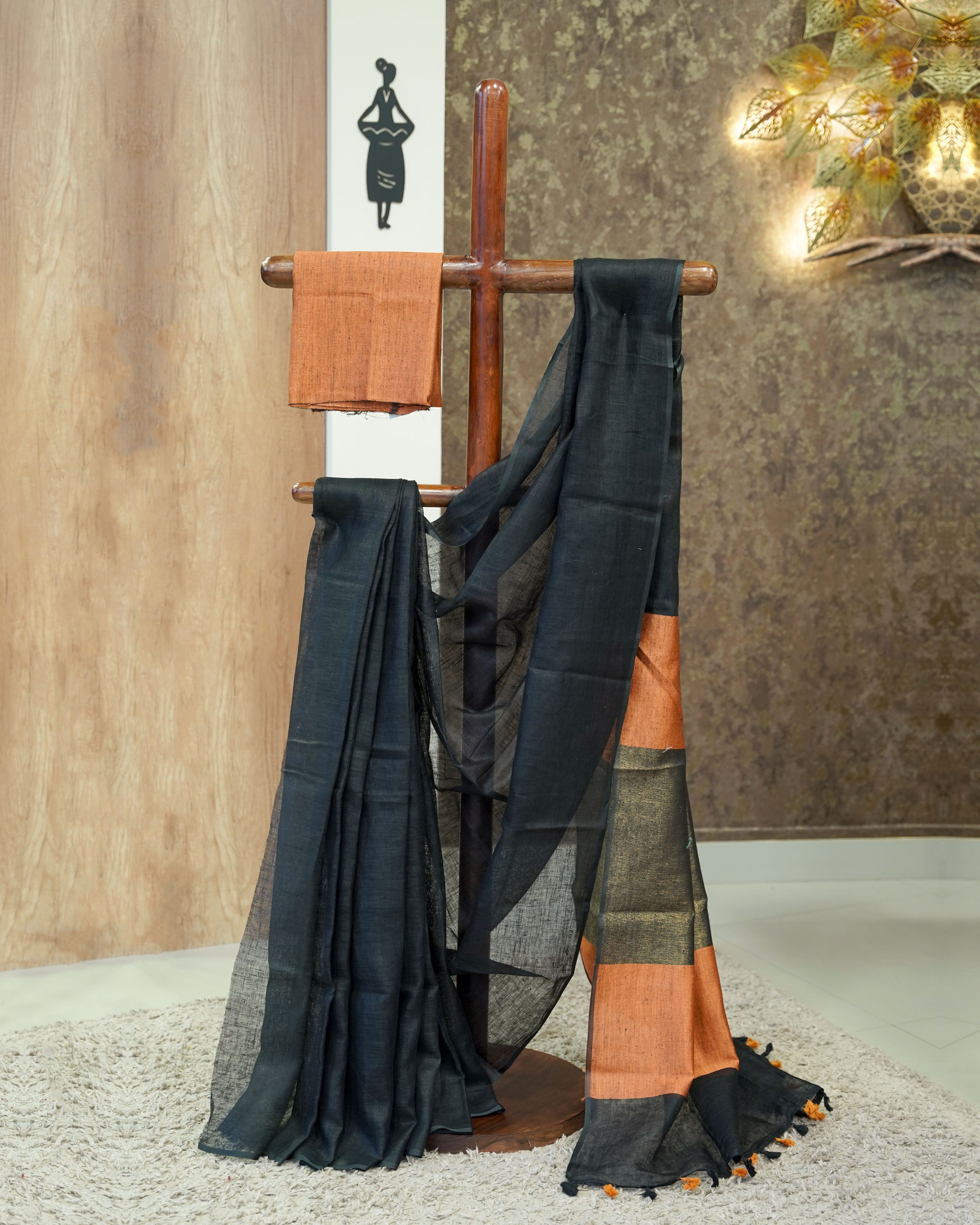 Load image into Gallery viewer, Pure Linen Saree (pre-order)- 4263