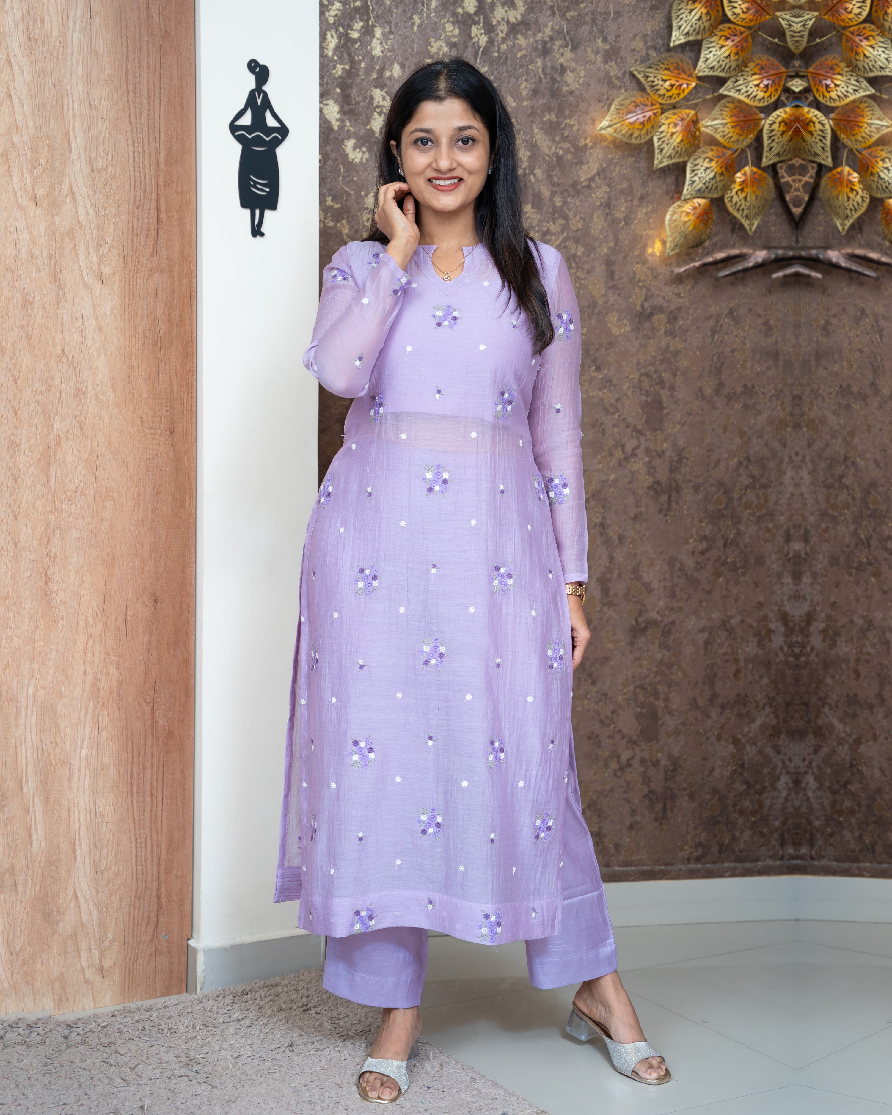 Load image into Gallery viewer, Mul Chanderi Designer Kurti set(Pre-Order)-863