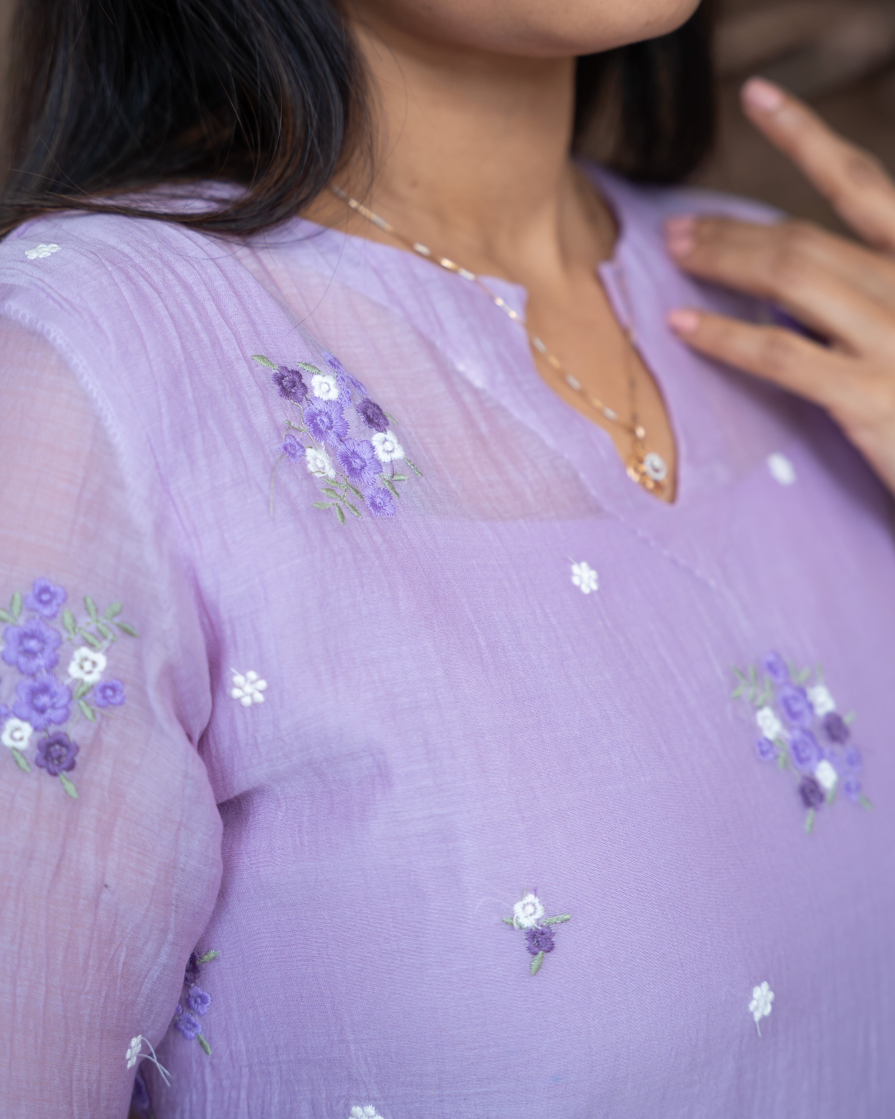 Load image into Gallery viewer, Mul Chanderi Designer Kurti set(Pre-Order)-863