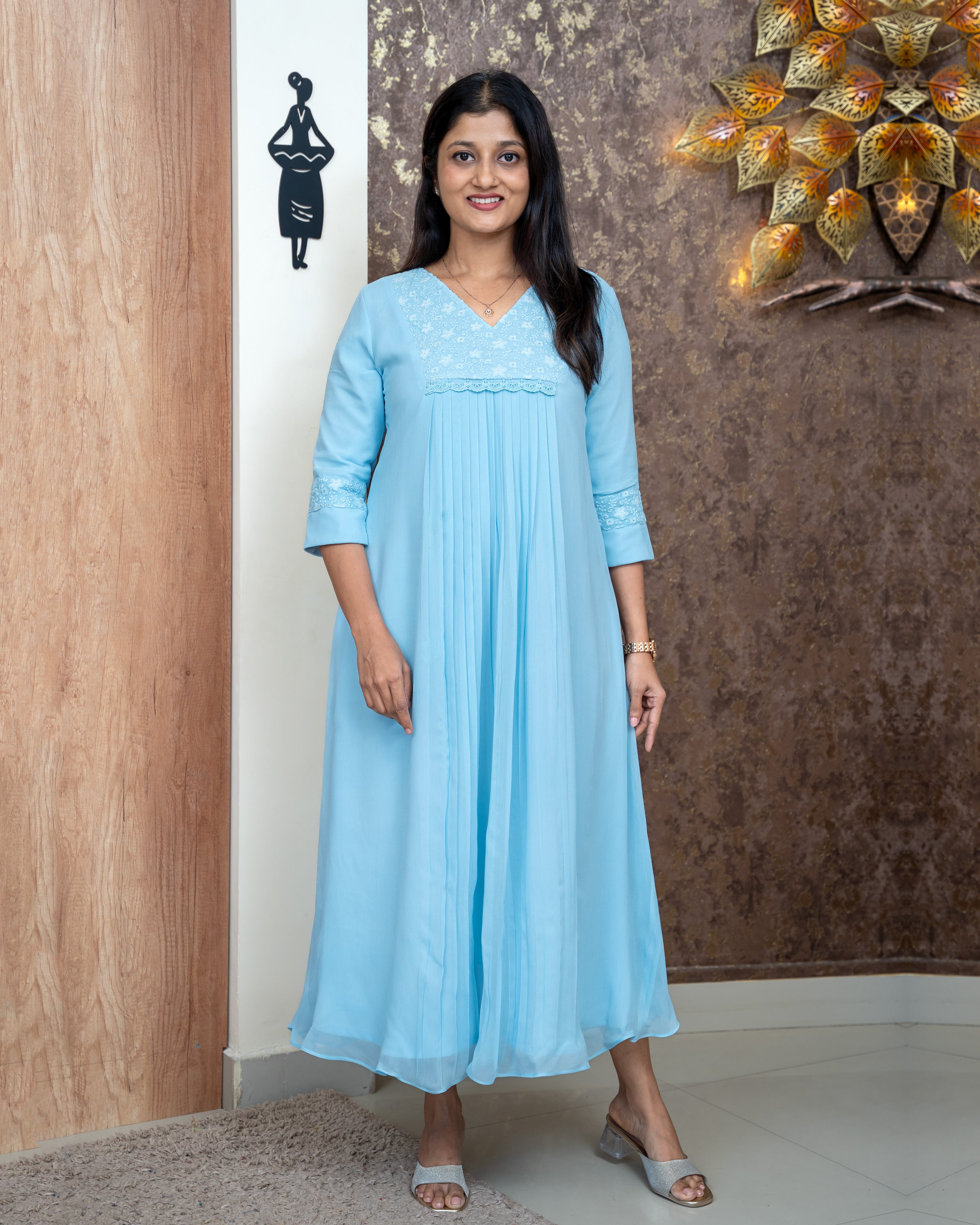 Load image into Gallery viewer, Georgette Designer Kurti(Pre-Order)-856