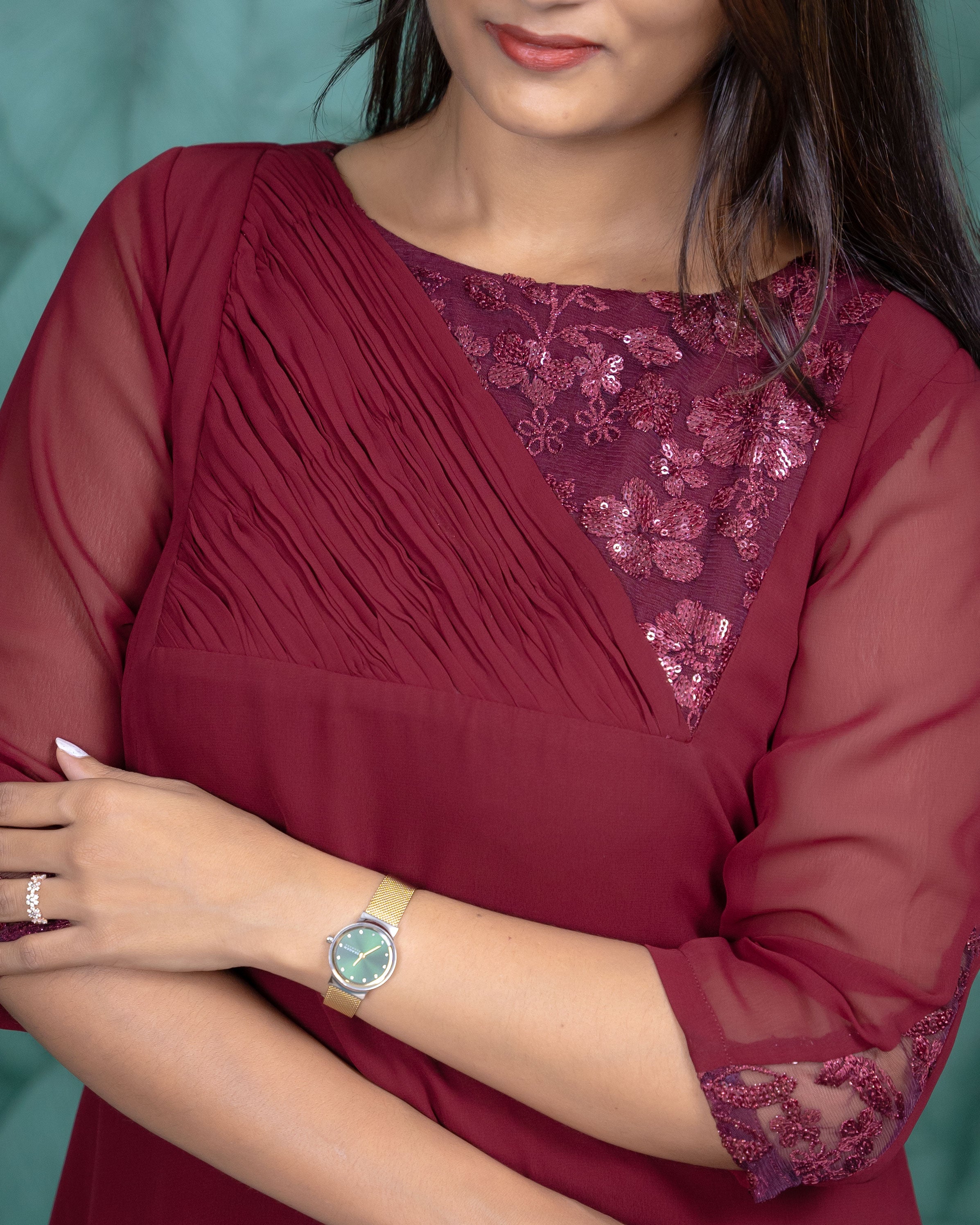 Load image into Gallery viewer, Faux Georgette Designer Kurti (pre-order)-0481