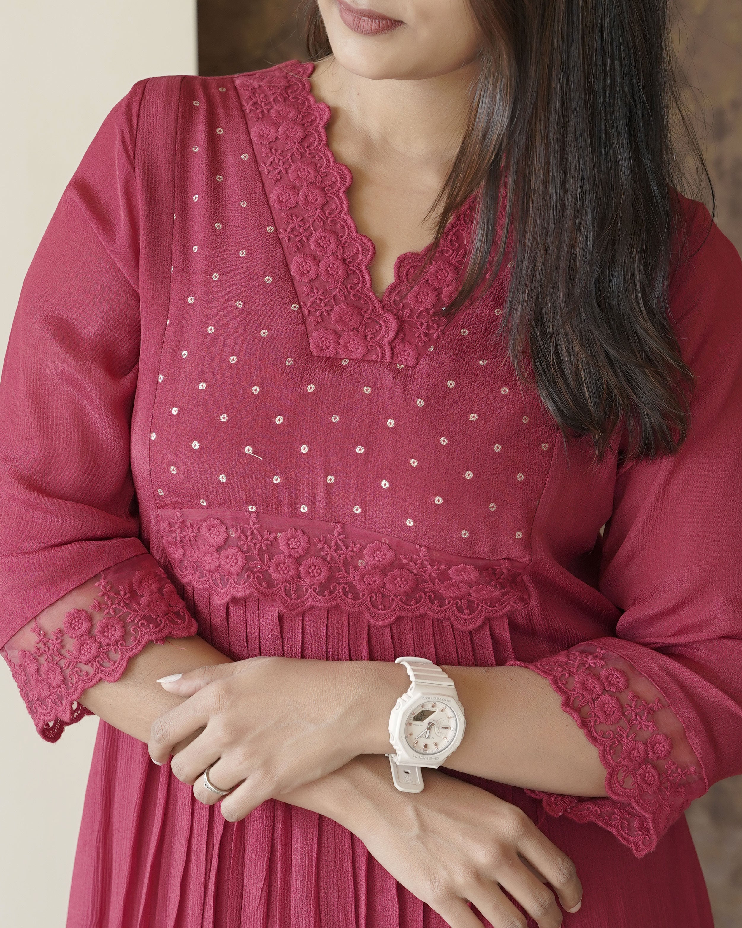 Load image into Gallery viewer, Chinnon Chiffon Designer Kurti (Pre-Order)-0598