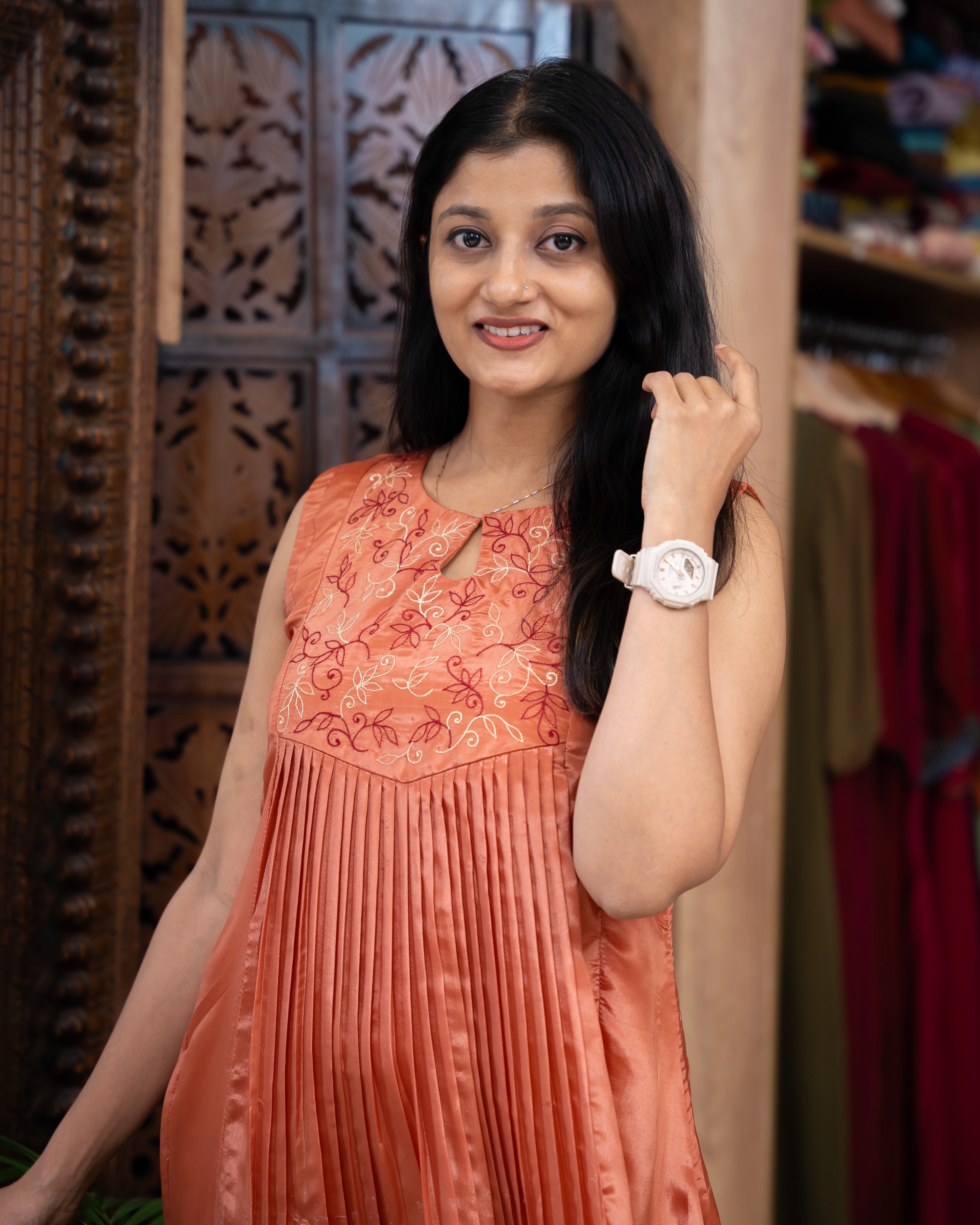 Load image into Gallery viewer, Crape Silk Designer Kurti(Pre-Order)-873