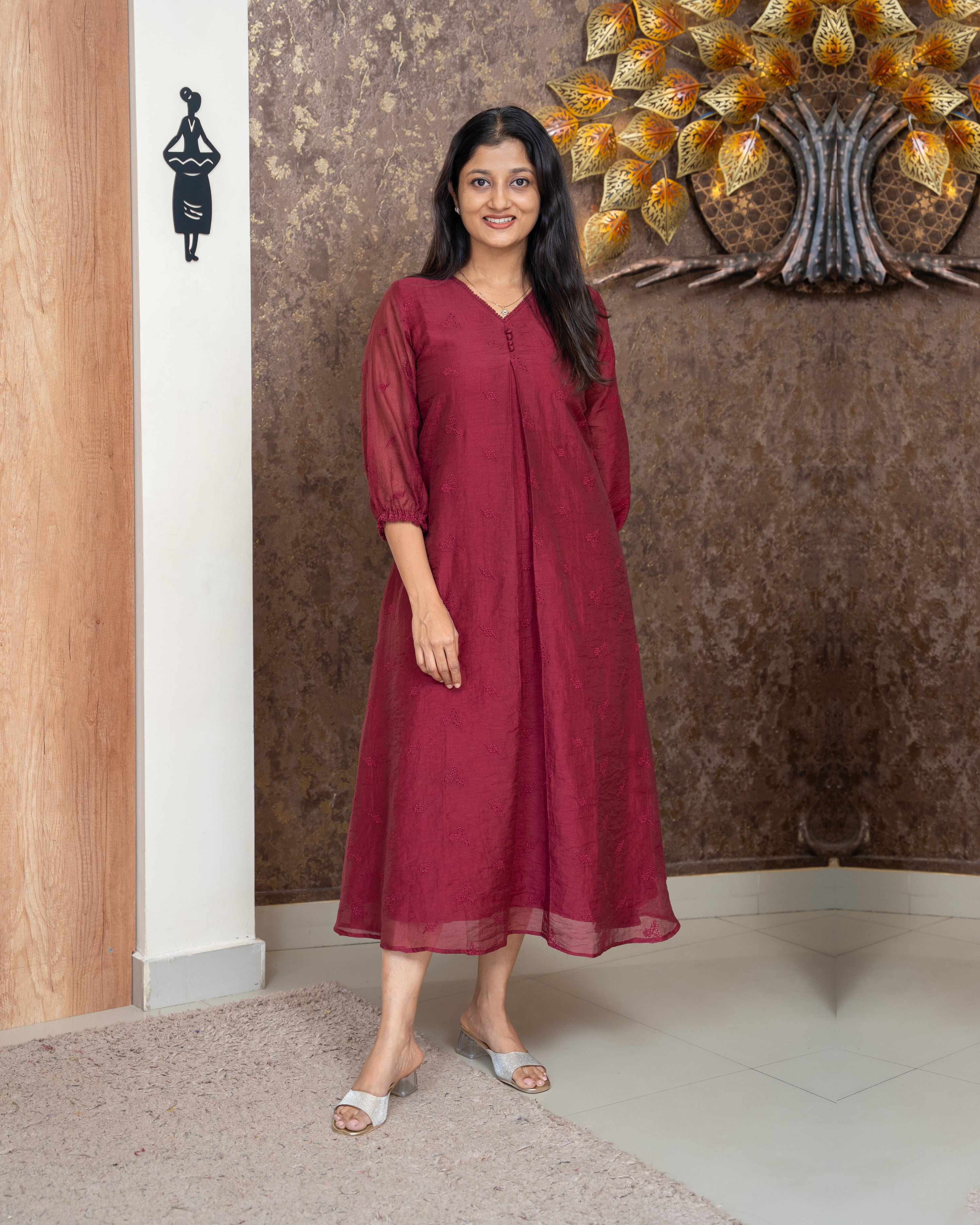 Load image into Gallery viewer, Mul Chanderi Designer Kurti(Pre-Order)-865