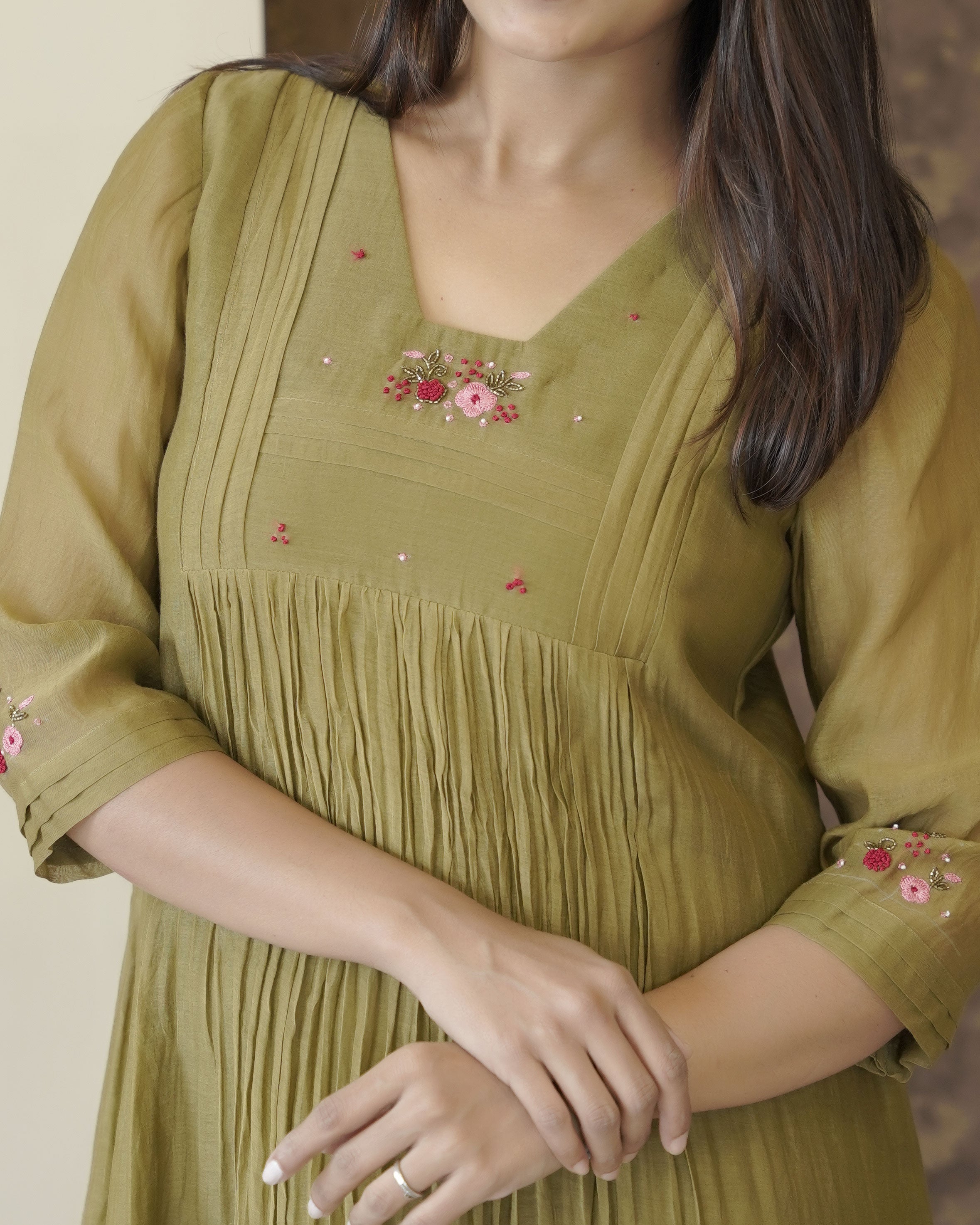 Load image into Gallery viewer, Mull Chanderi Designer Kurti (Pre-Order)-0628