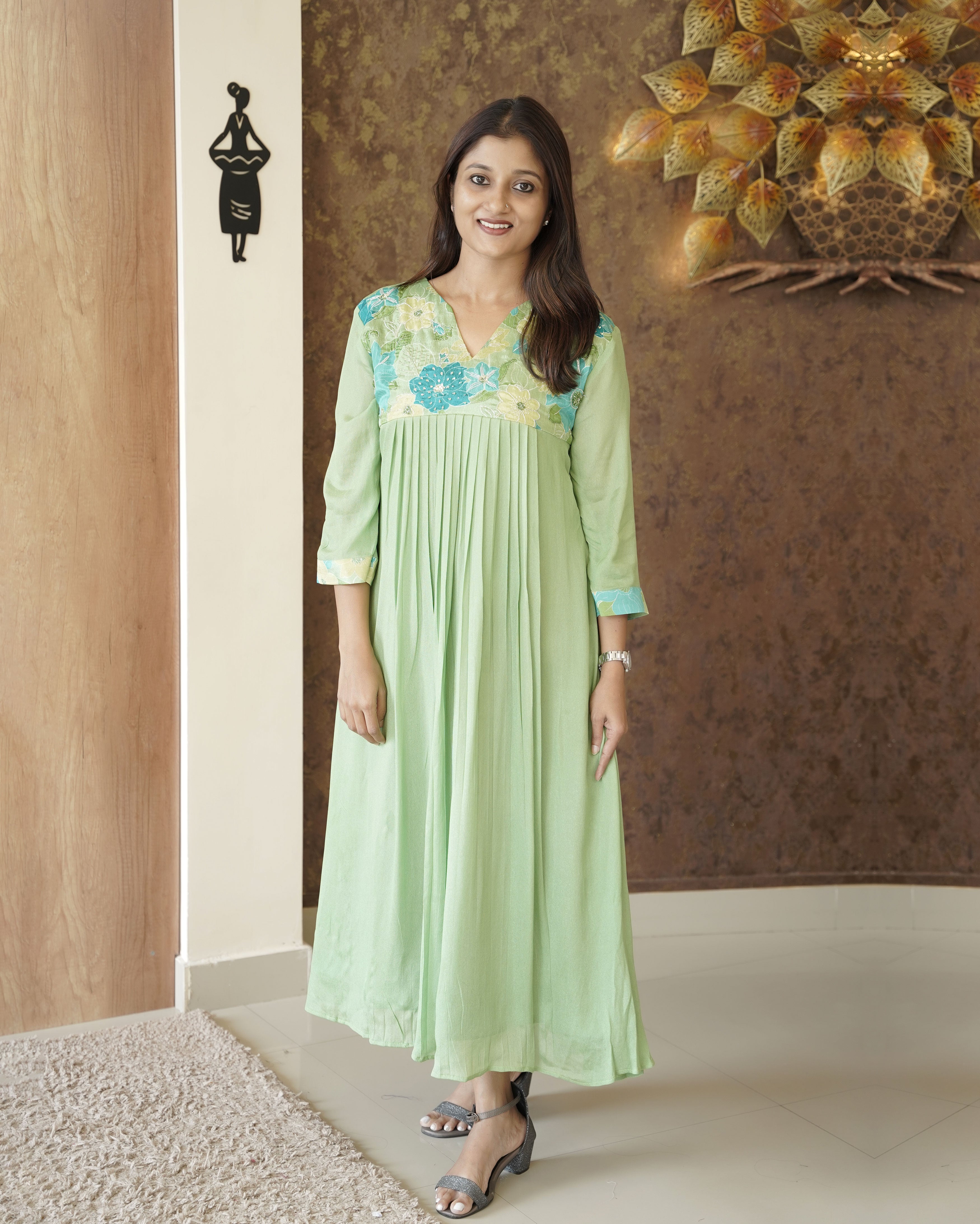 Load image into Gallery viewer, Crepe Georgette Designer Wear( Pre-Order)-0627