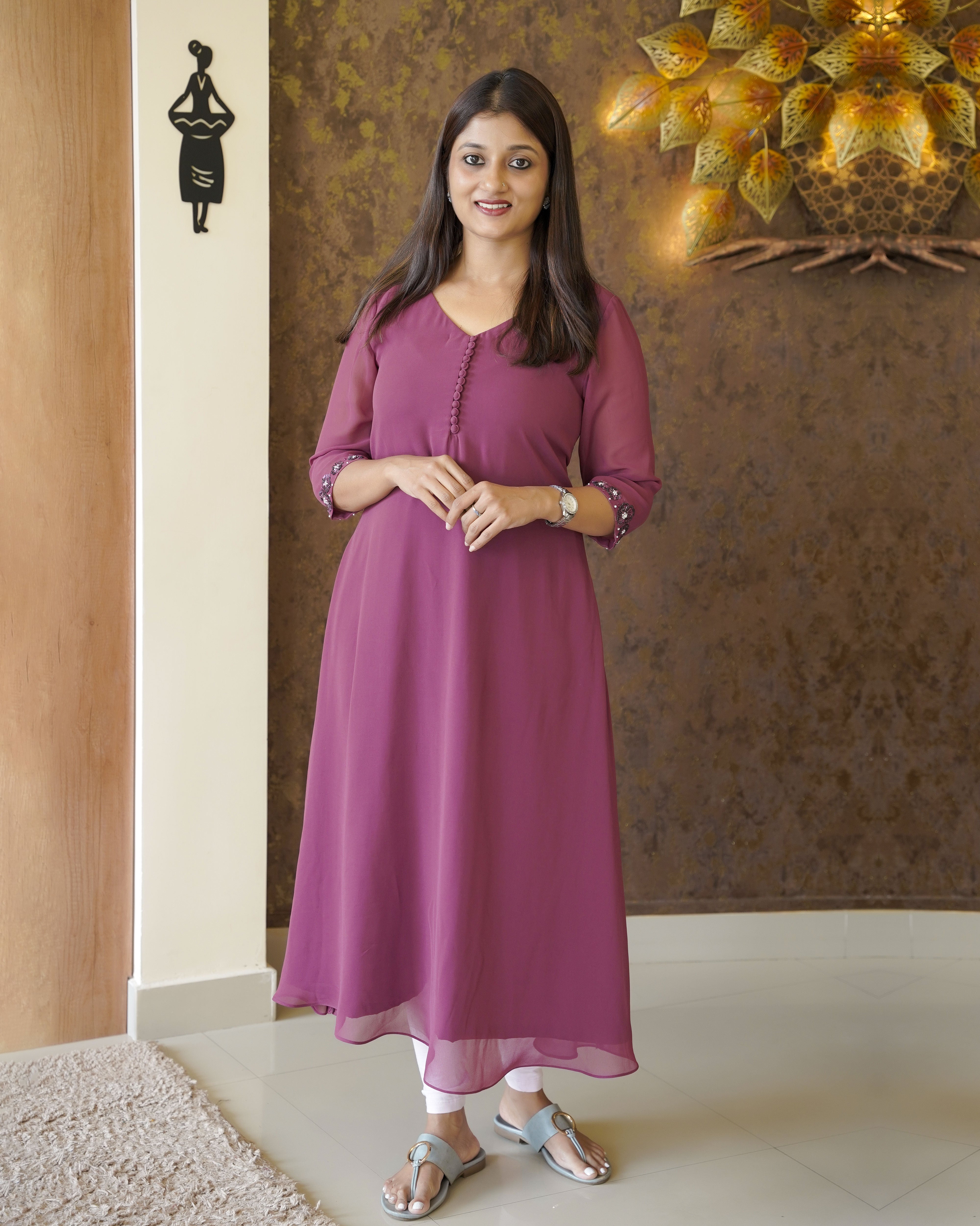 Load image into Gallery viewer, Faux Georgette Designer Kurti (Pre-Order)- 5507