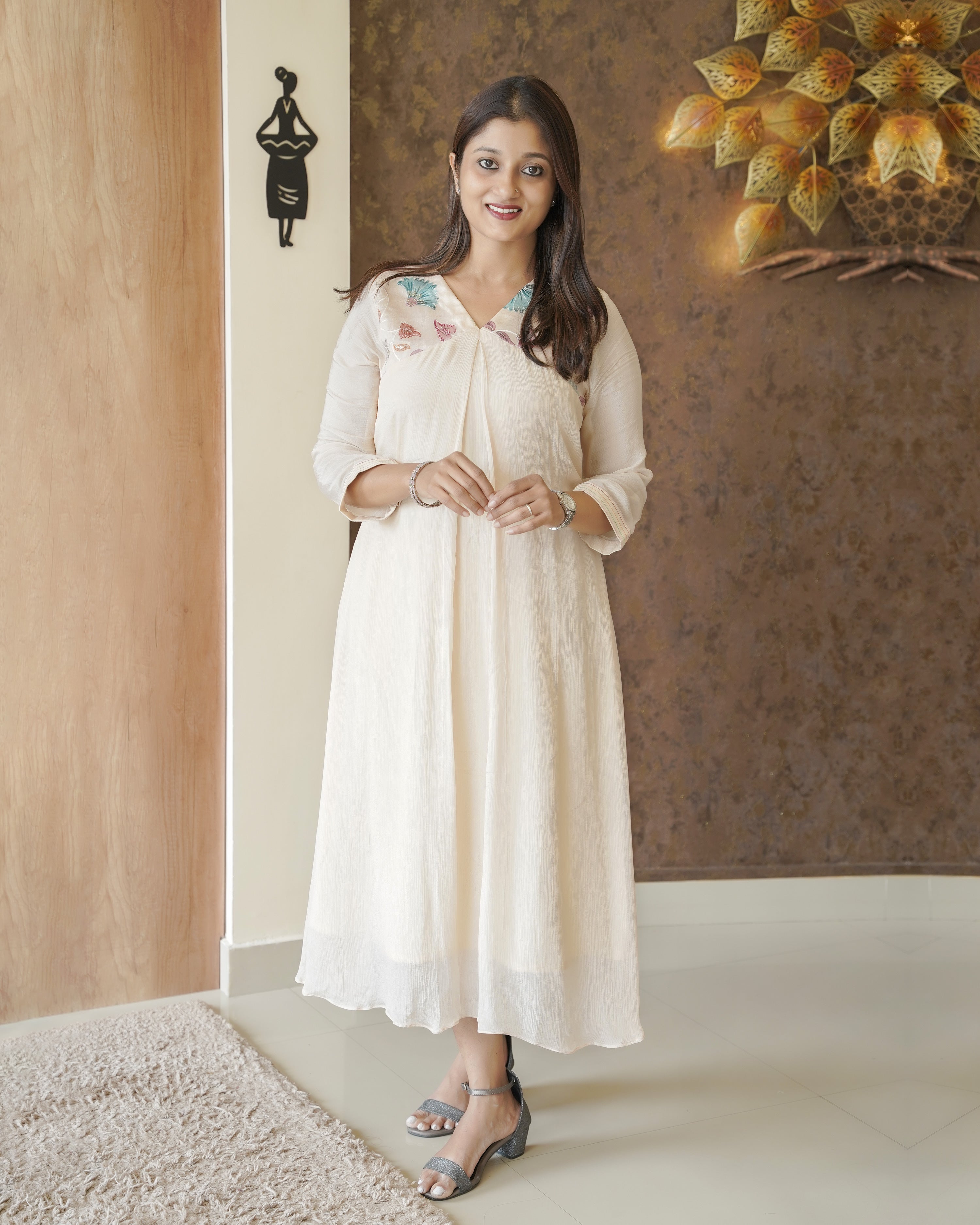 Load image into Gallery viewer, Chinnon Chiffon Designer Kurti( Pre-Order)-5511