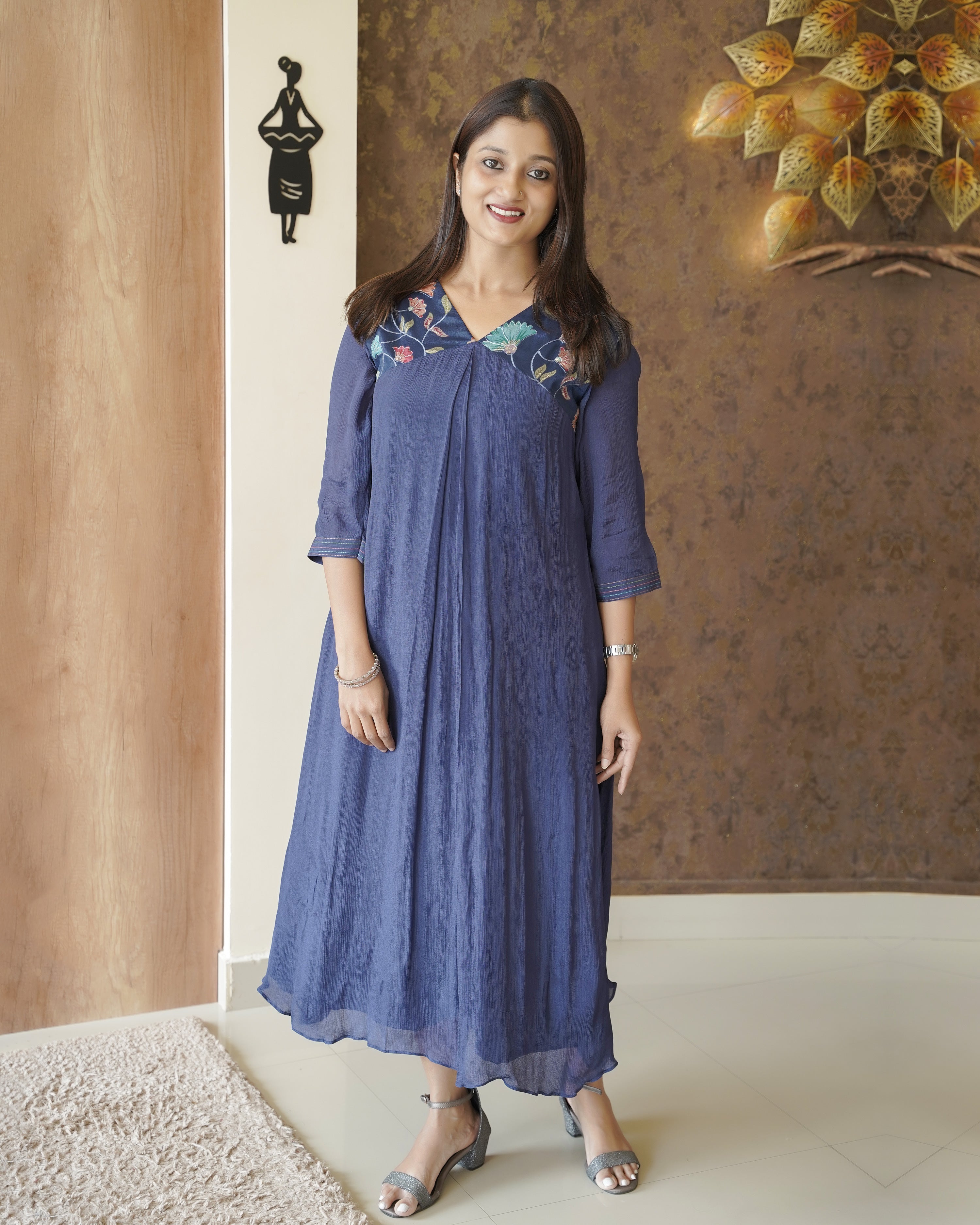 Load image into Gallery viewer, Chinnon Chiffon Designer Kurti( Pre-Order)-5511