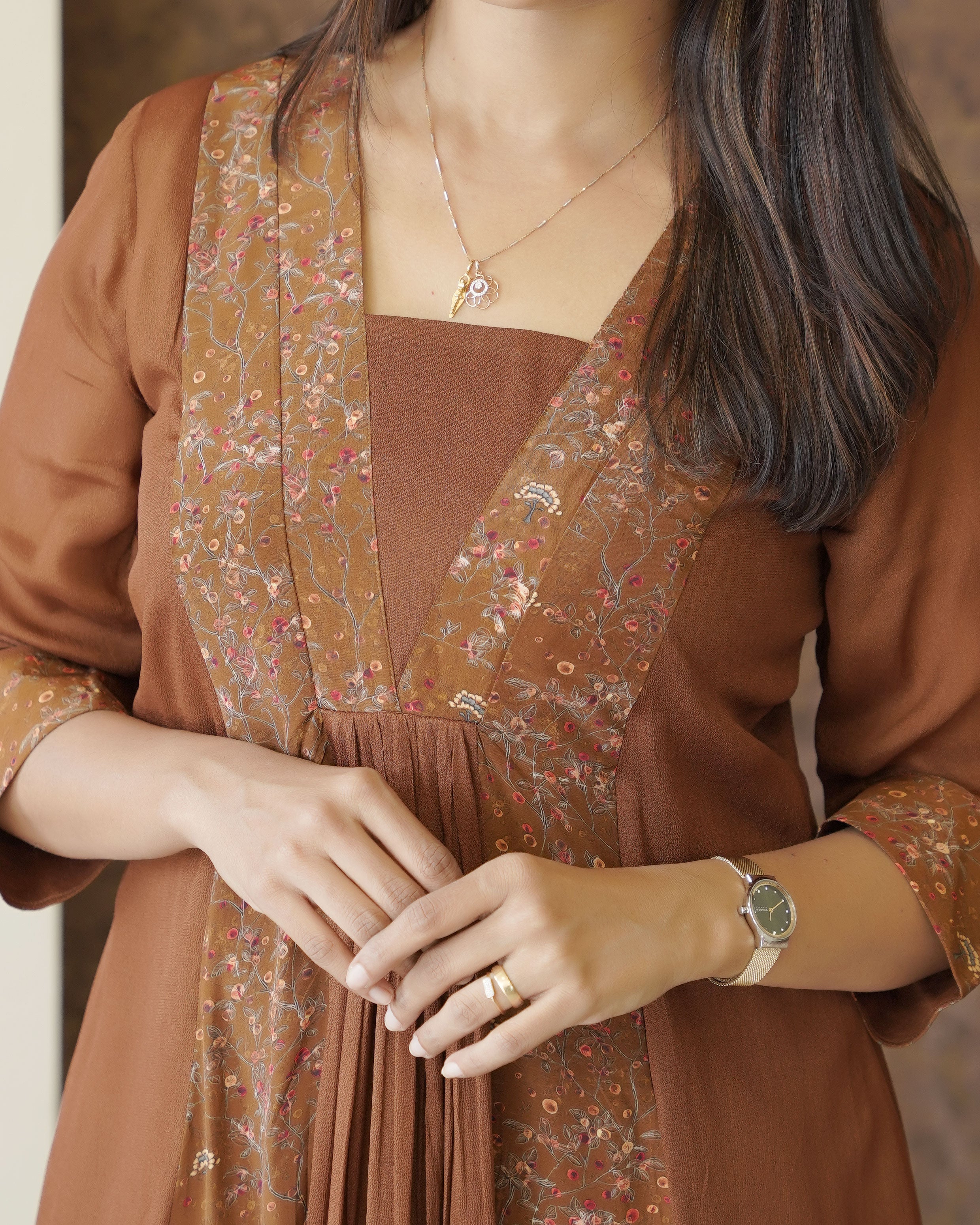 Load image into Gallery viewer, Crepe Georgette Designer Wear( Pre-Order)-0797