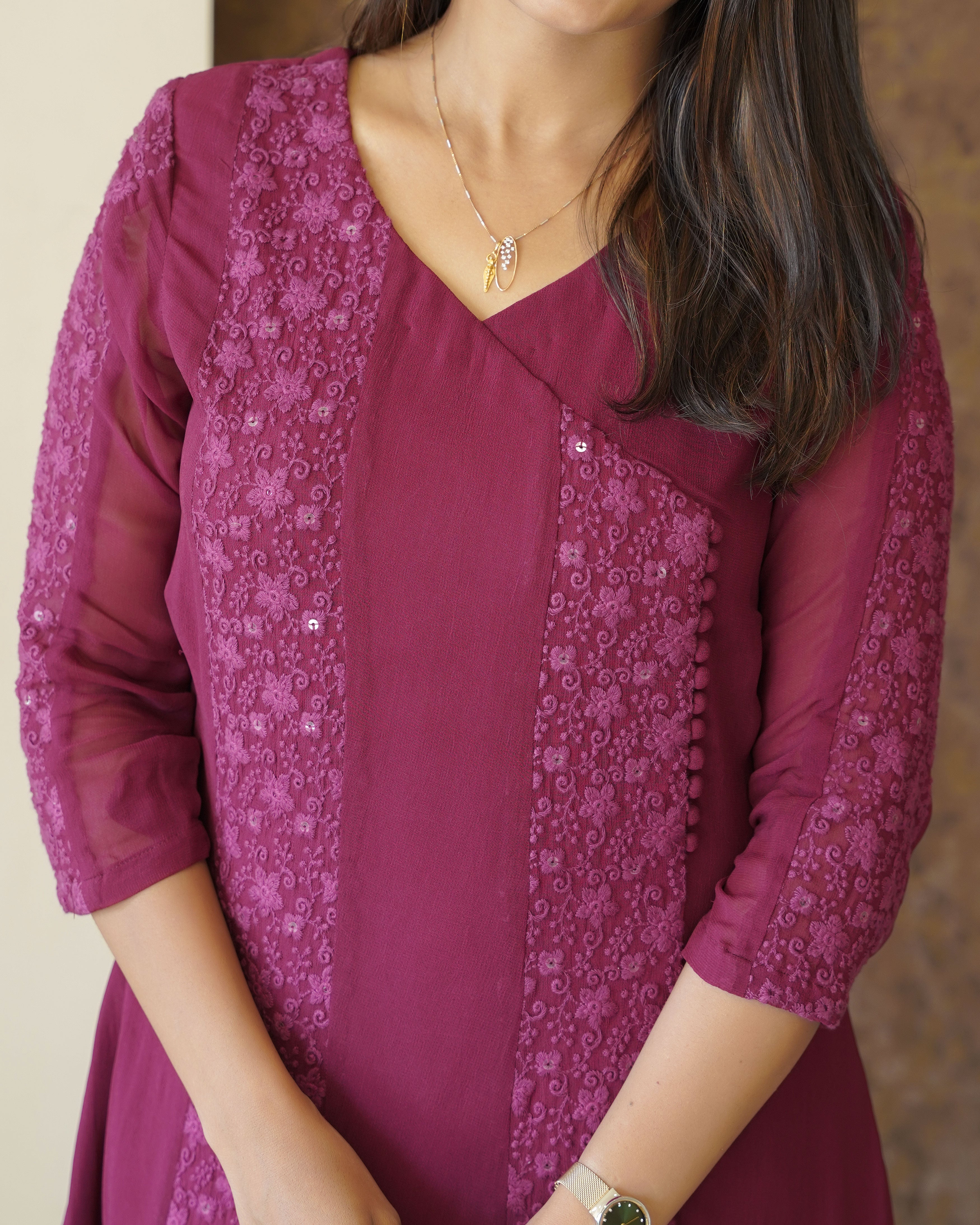 Load image into Gallery viewer, Georgette Designer Kurti(Pre-Order)-0824