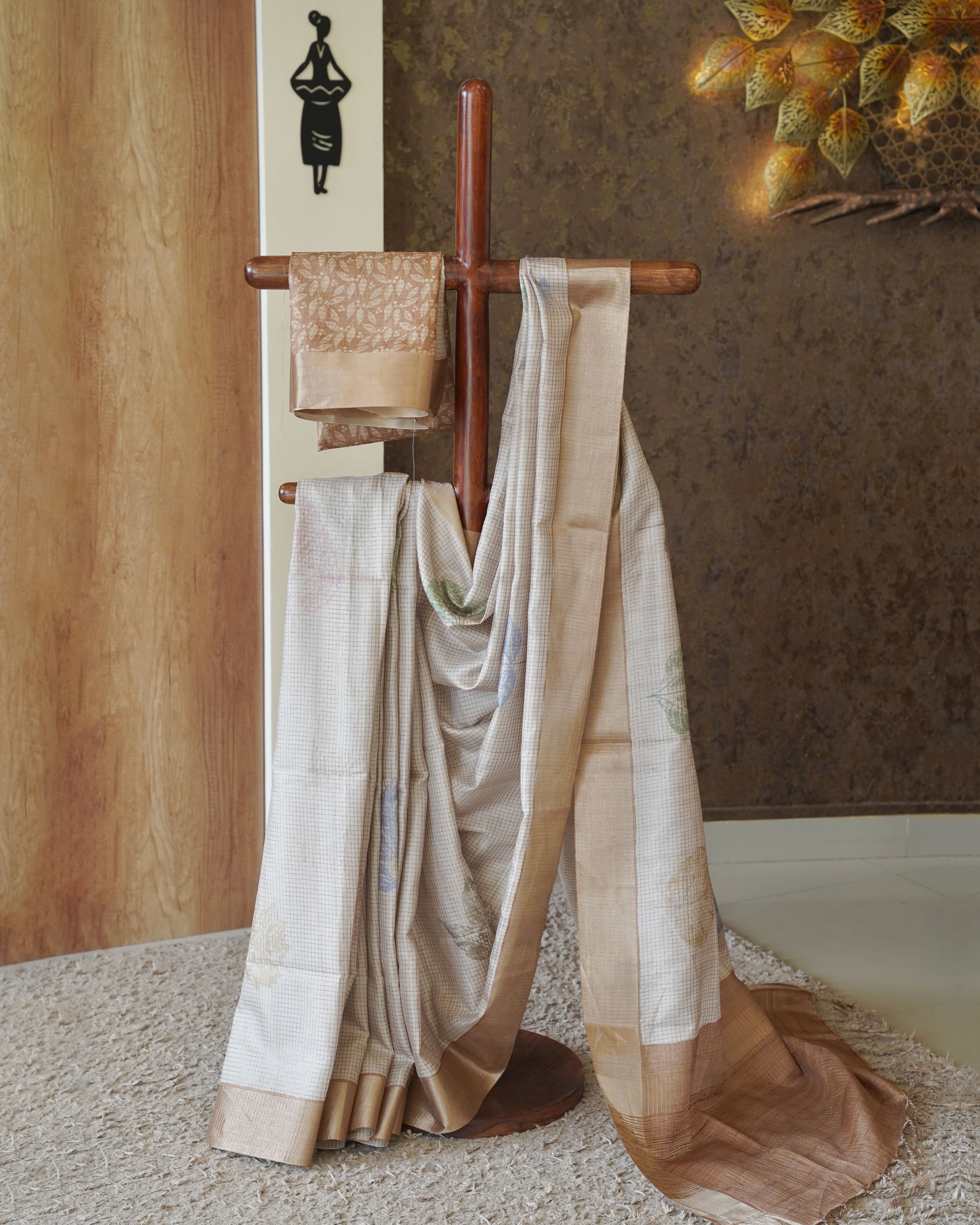 Load image into Gallery viewer, Semi Tusser Silk Saree-0864( Pre-Order)