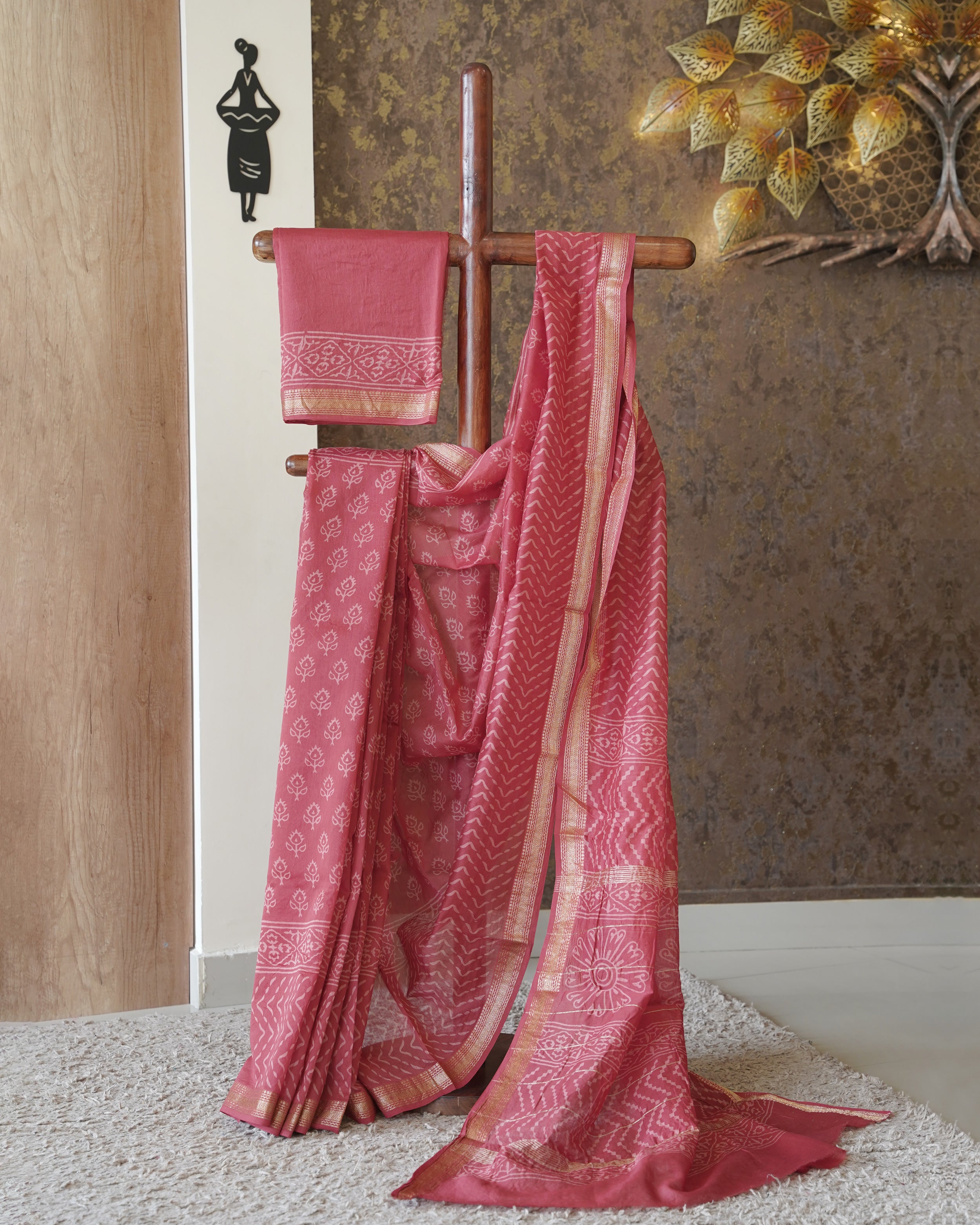 Load image into Gallery viewer, Maheshwari Silk Saree-0999