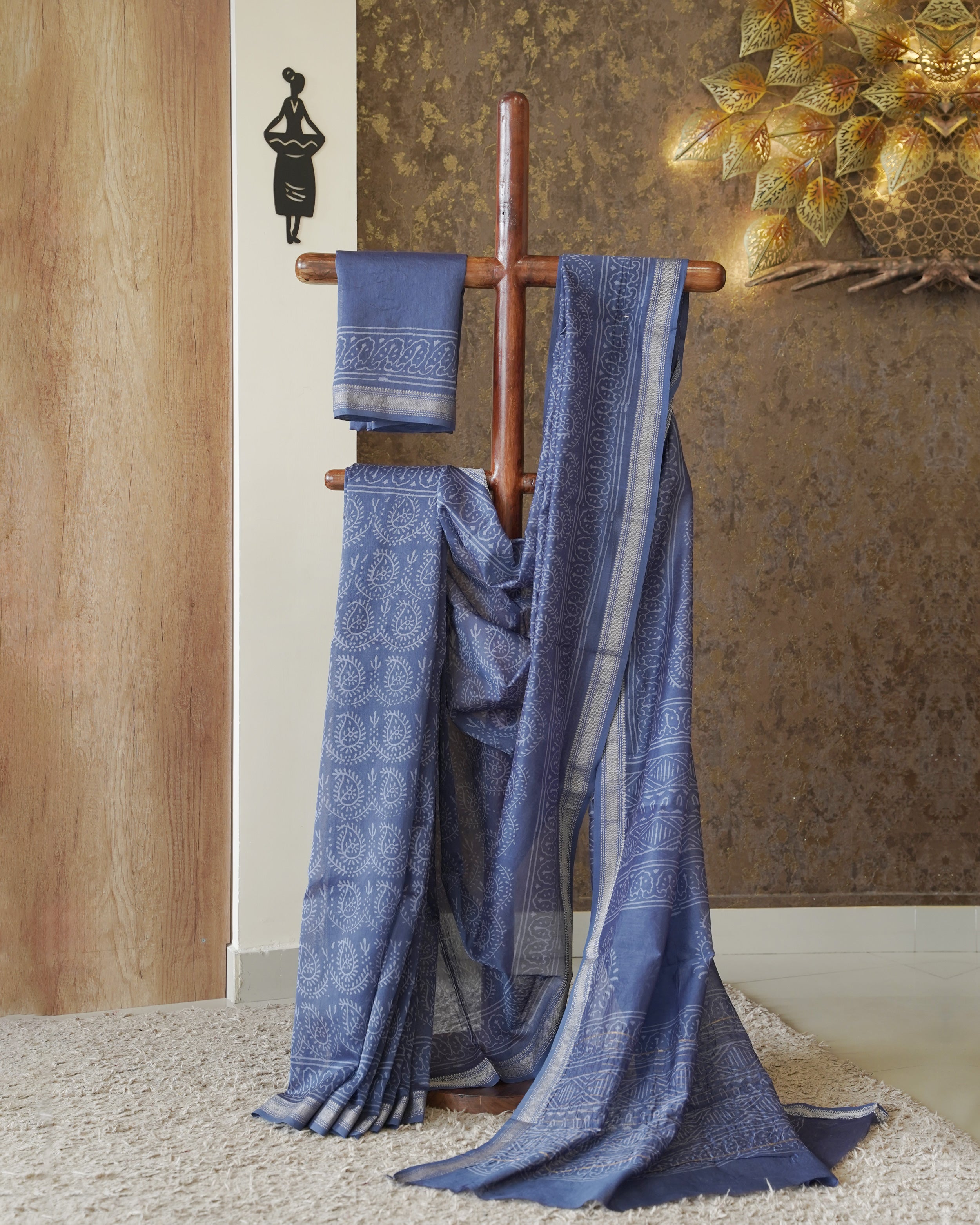 Load image into Gallery viewer, Maheshwari Silk Saree-0999