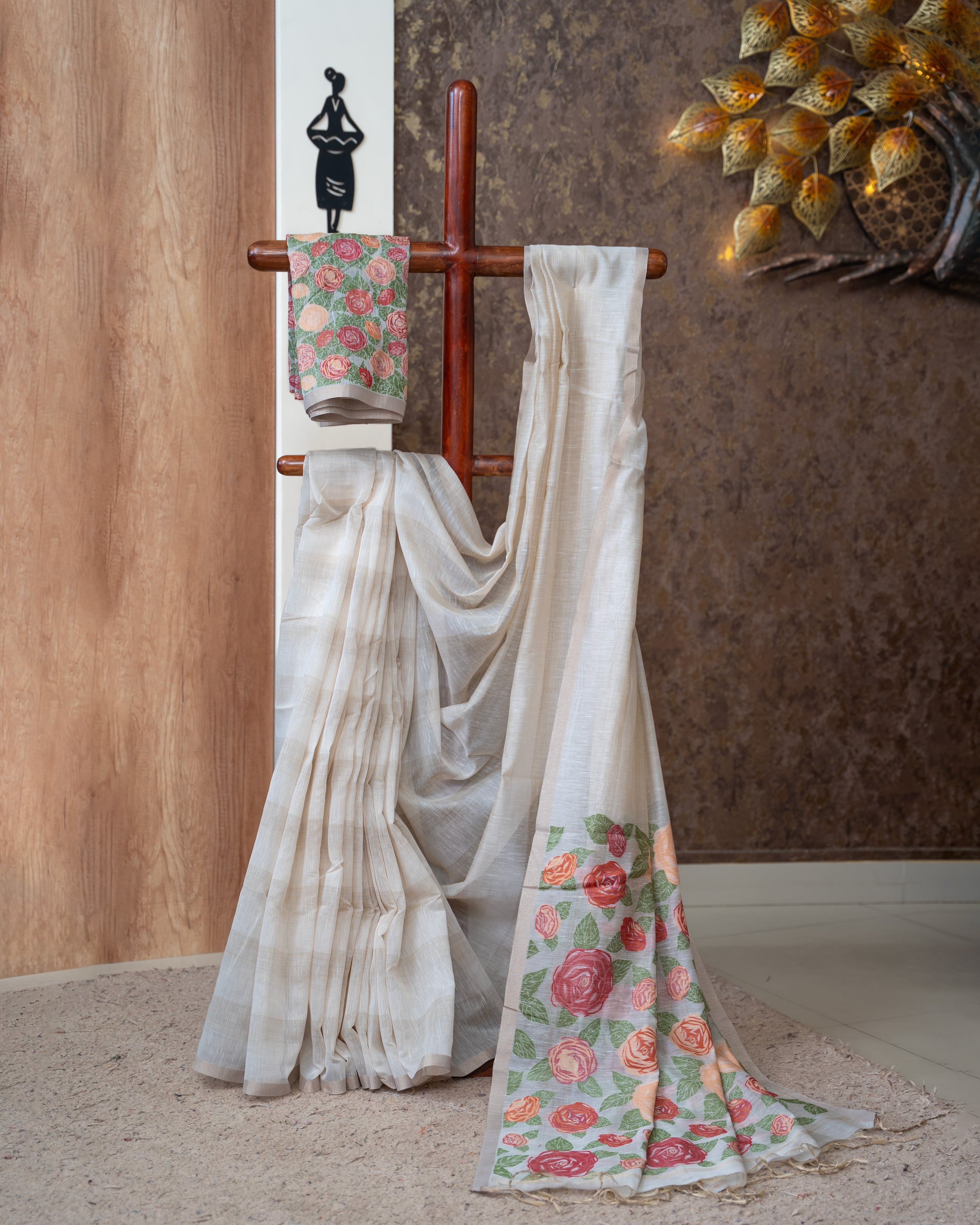 Load image into Gallery viewer, Pure Chanderi Cotton Saree-5776