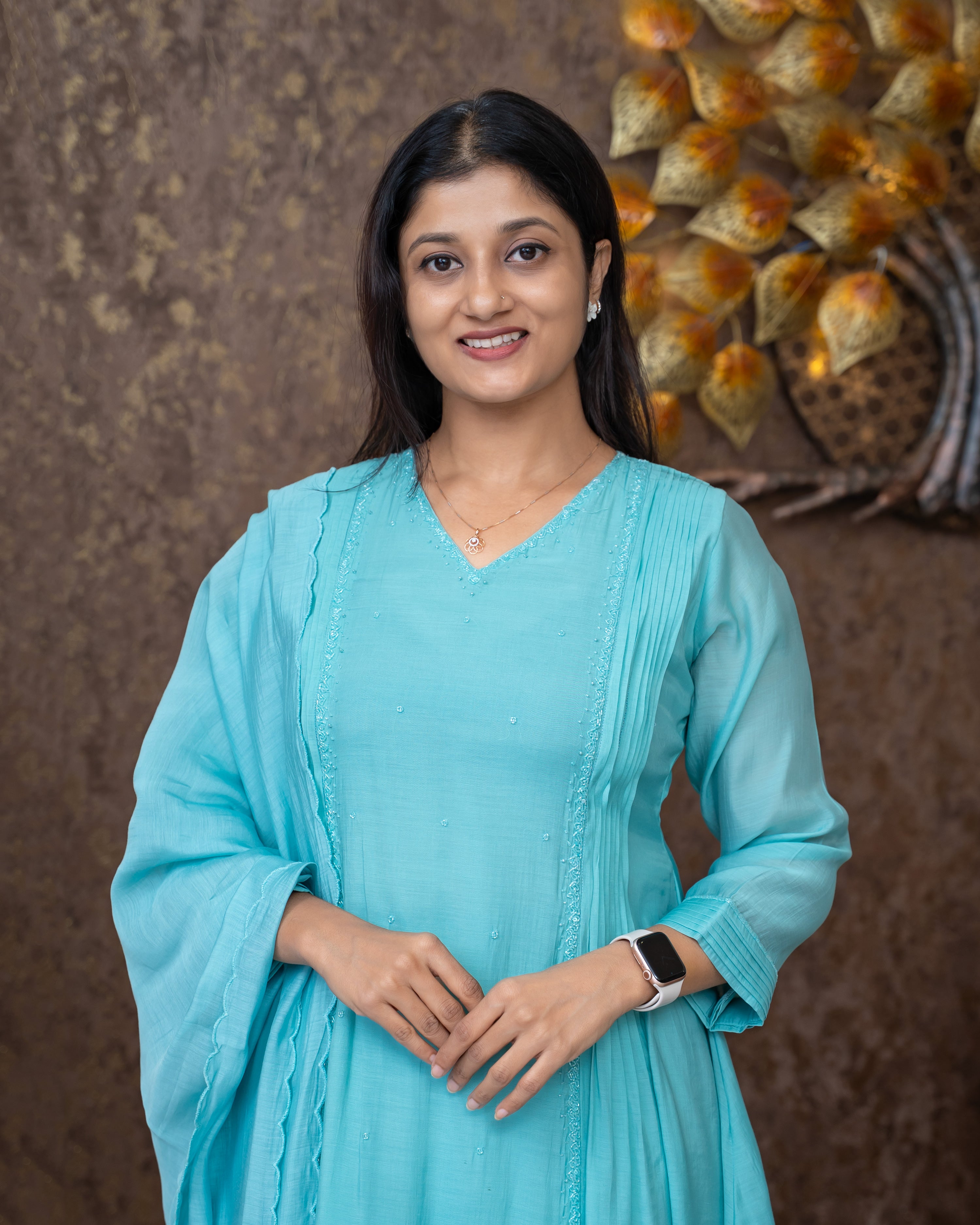 Load image into Gallery viewer, Mul Chanderi Suit-5781