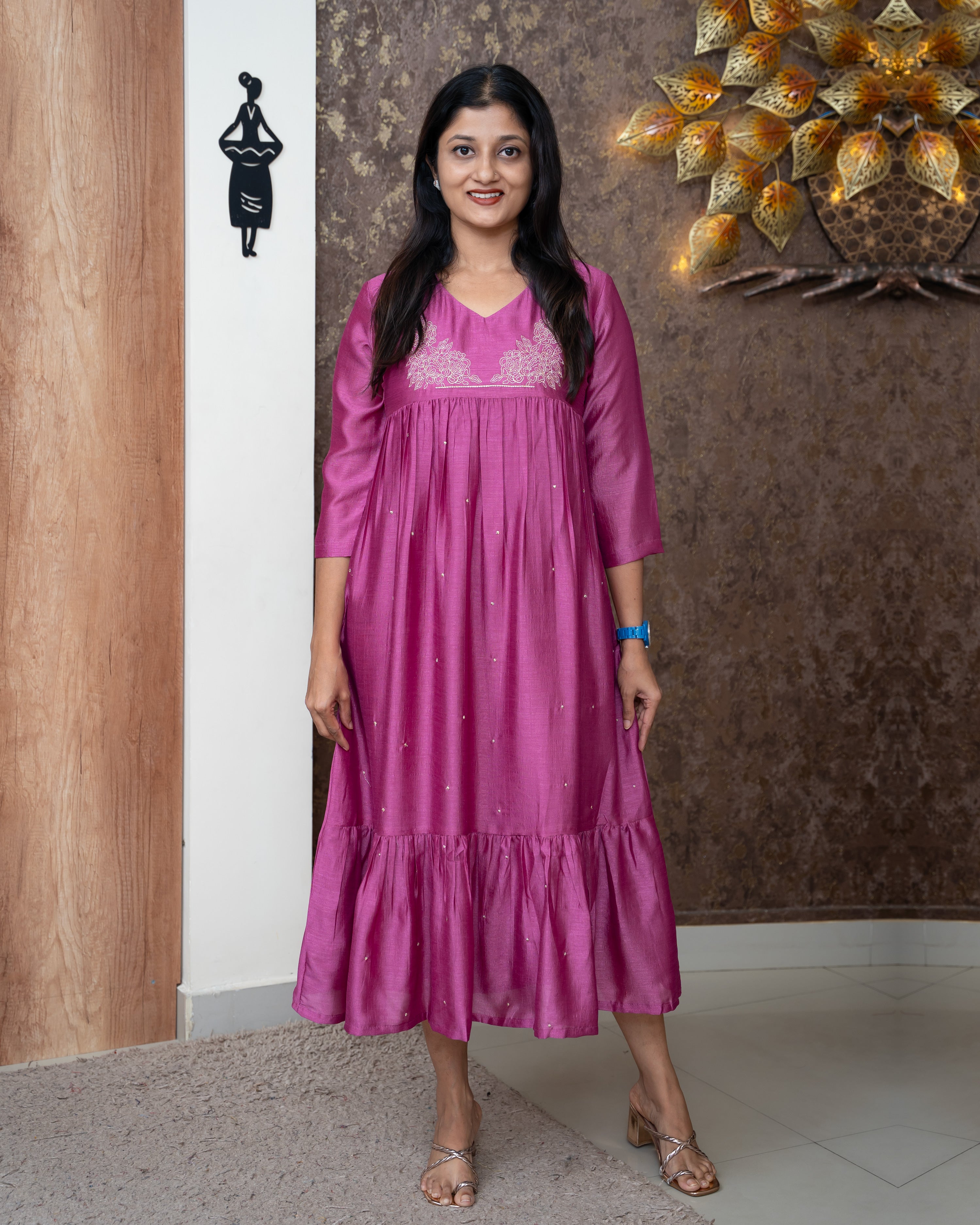 Load image into Gallery viewer, Vichithra Silk Kurti-5792