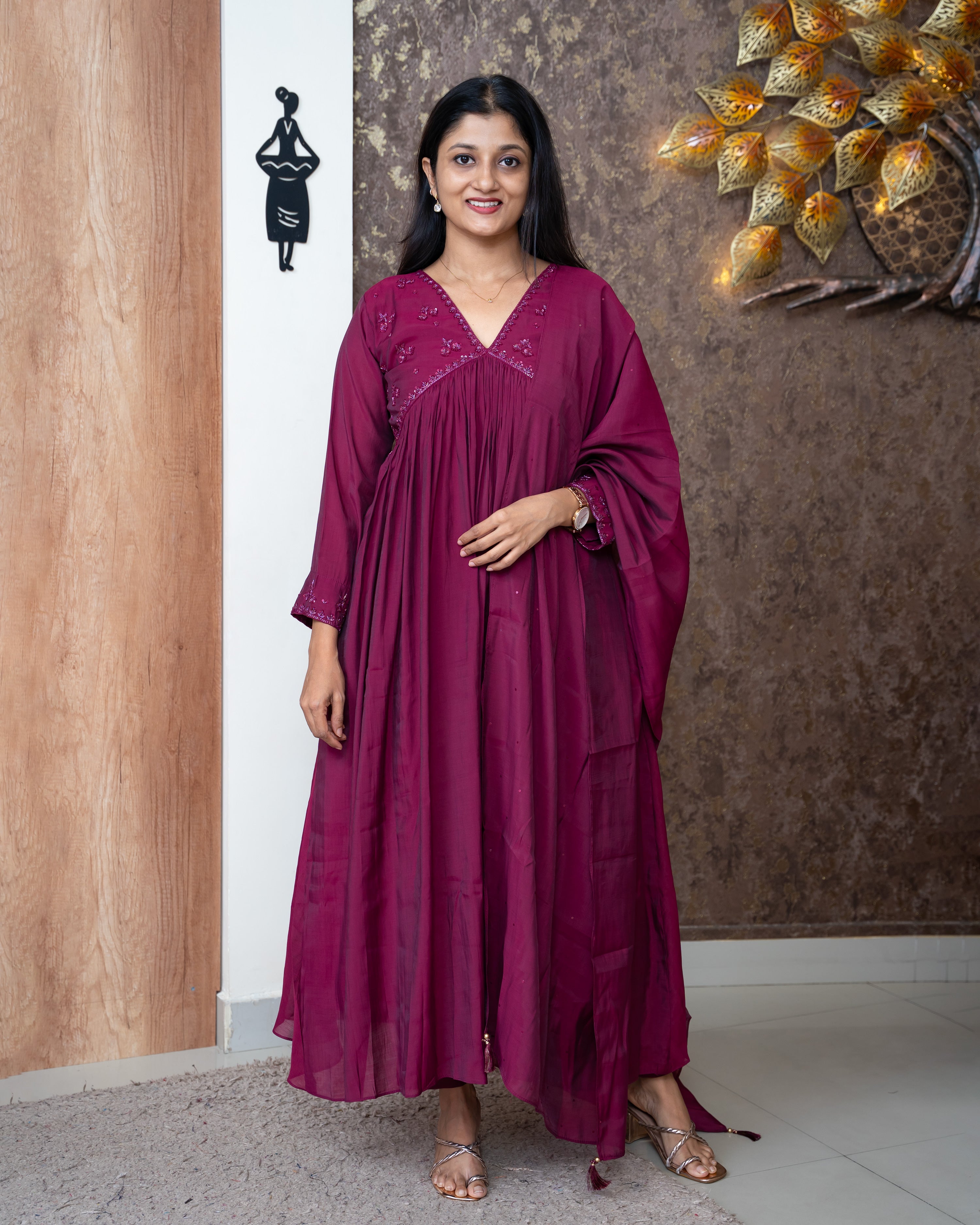 Load image into Gallery viewer, Mul Chanderi Suit-5843