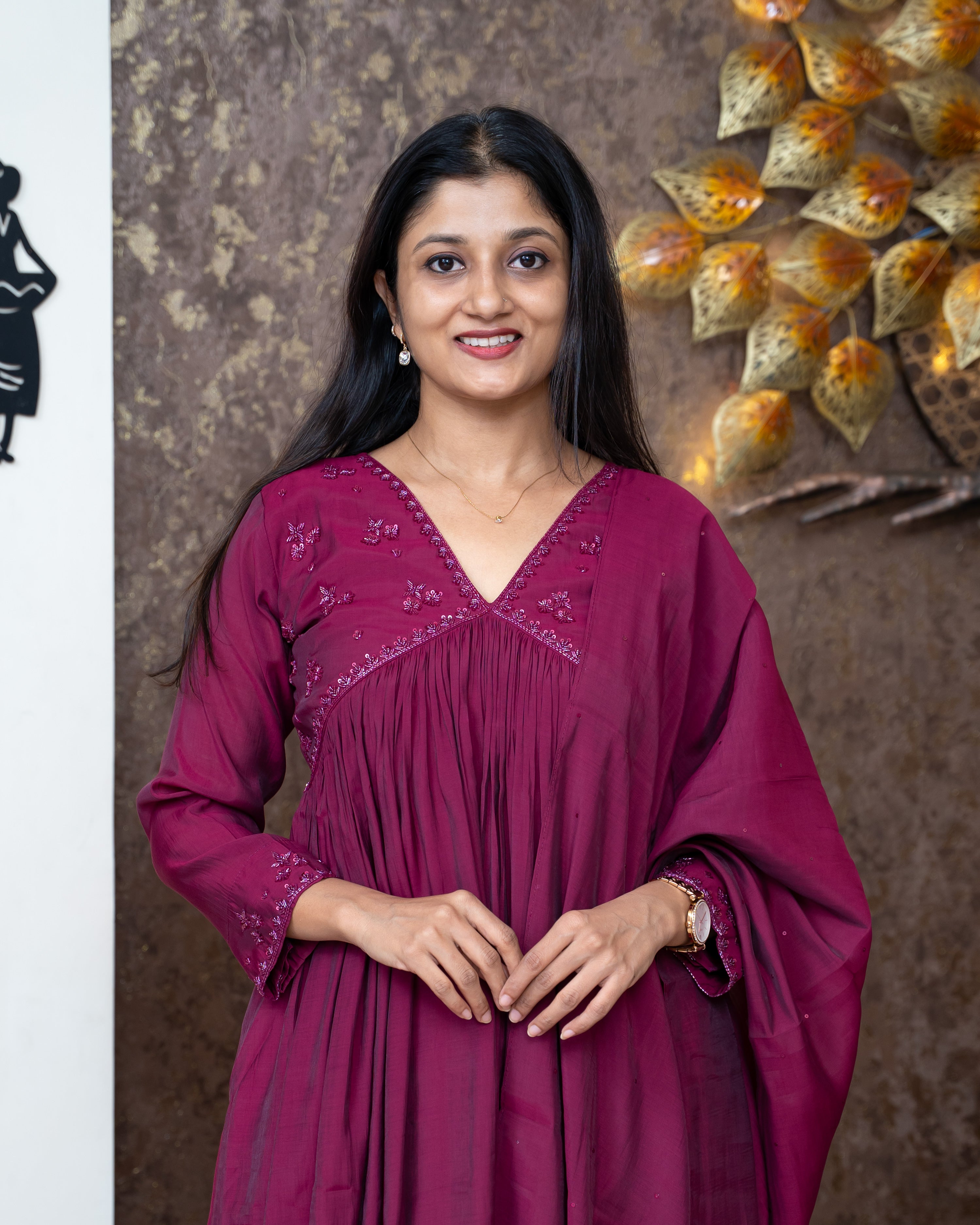 Load image into Gallery viewer, Mul Chanderi Suit-5843