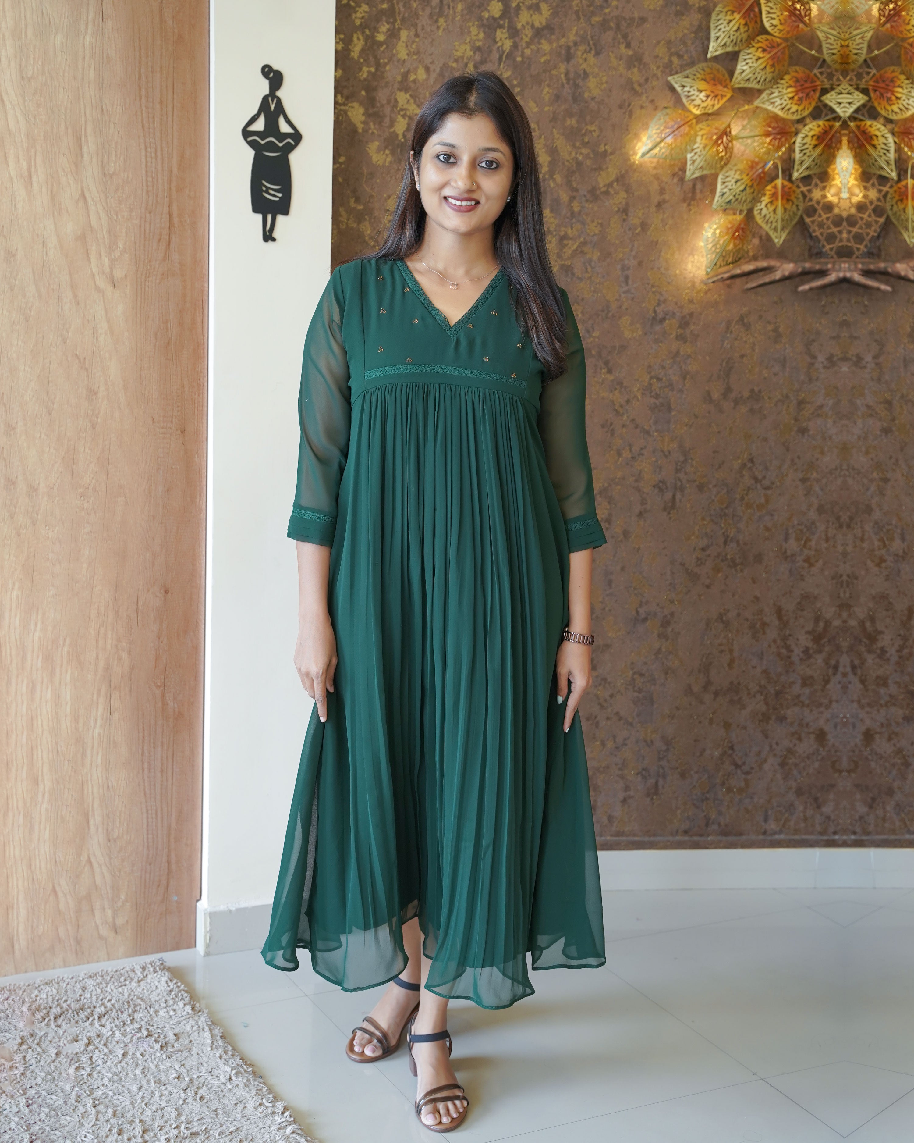 Load image into Gallery viewer, Georgette Designer Kurti(Pre-Order)-1406