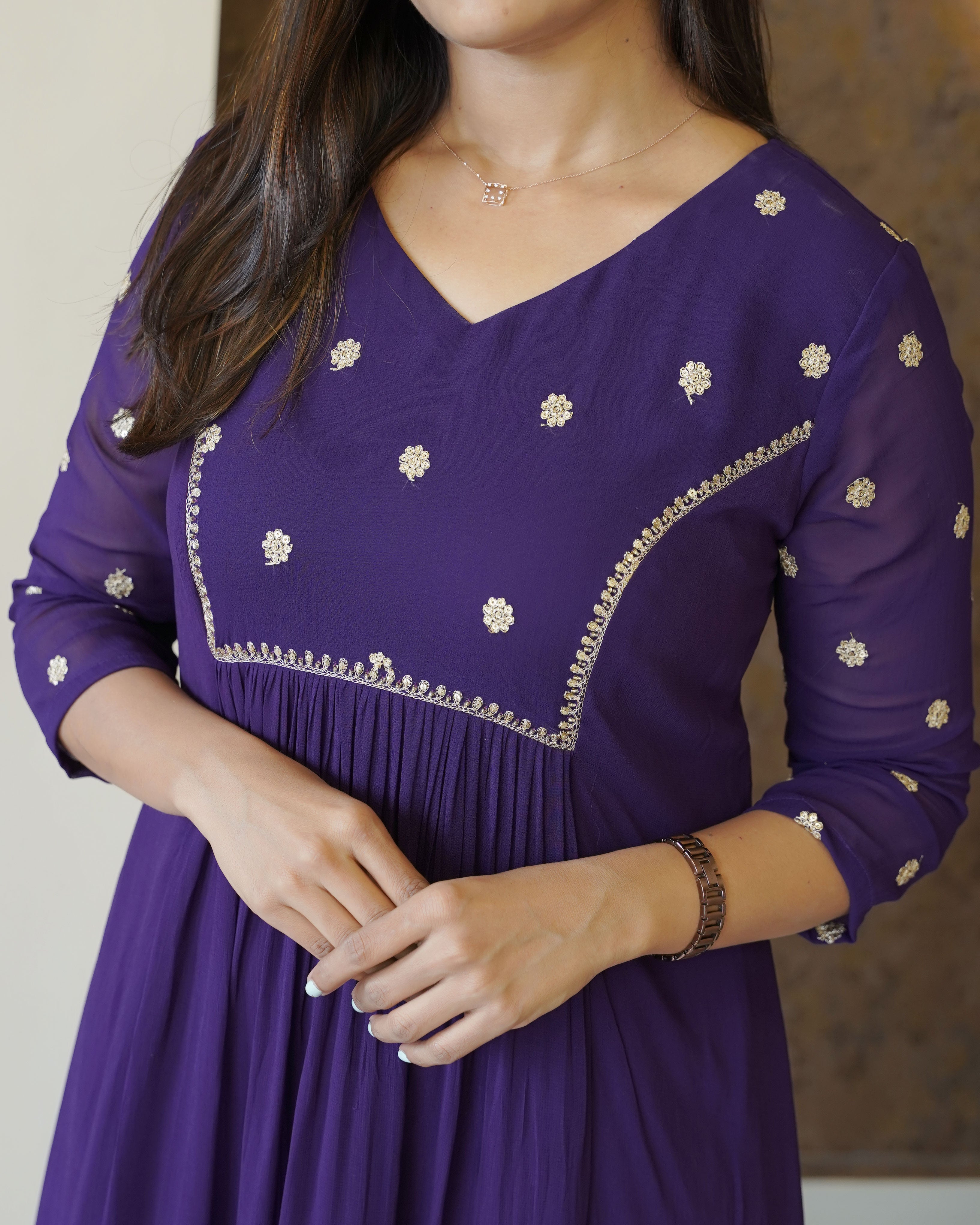 Load image into Gallery viewer, Georgette Designer Kurti(Pre-Order)-1412