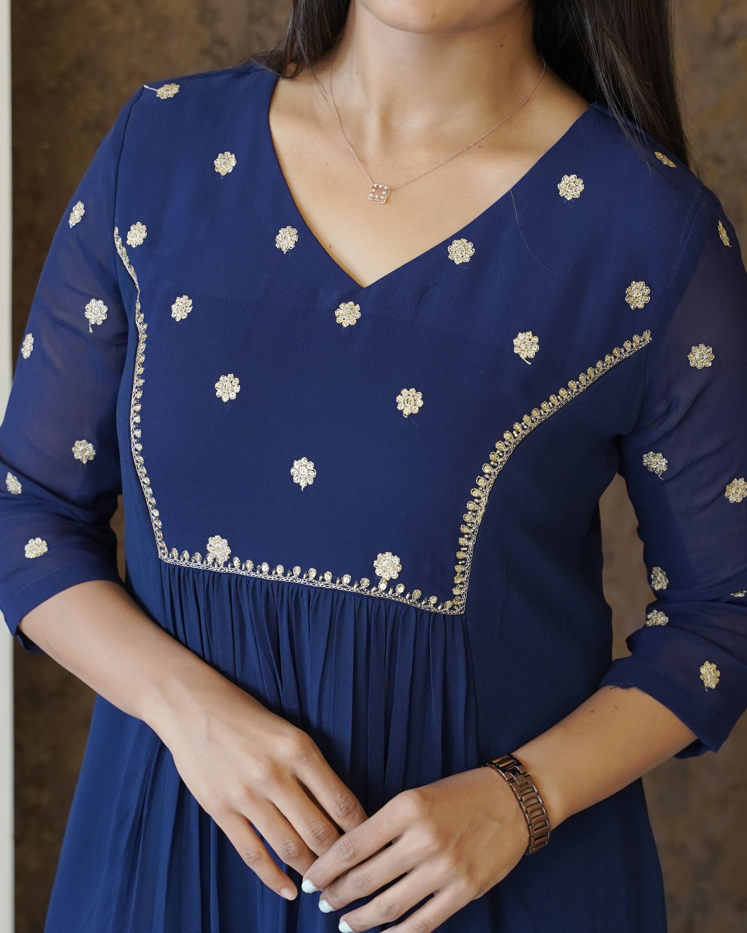 Load image into Gallery viewer, Georgette Designer Kurti(Pre-Order)-1412