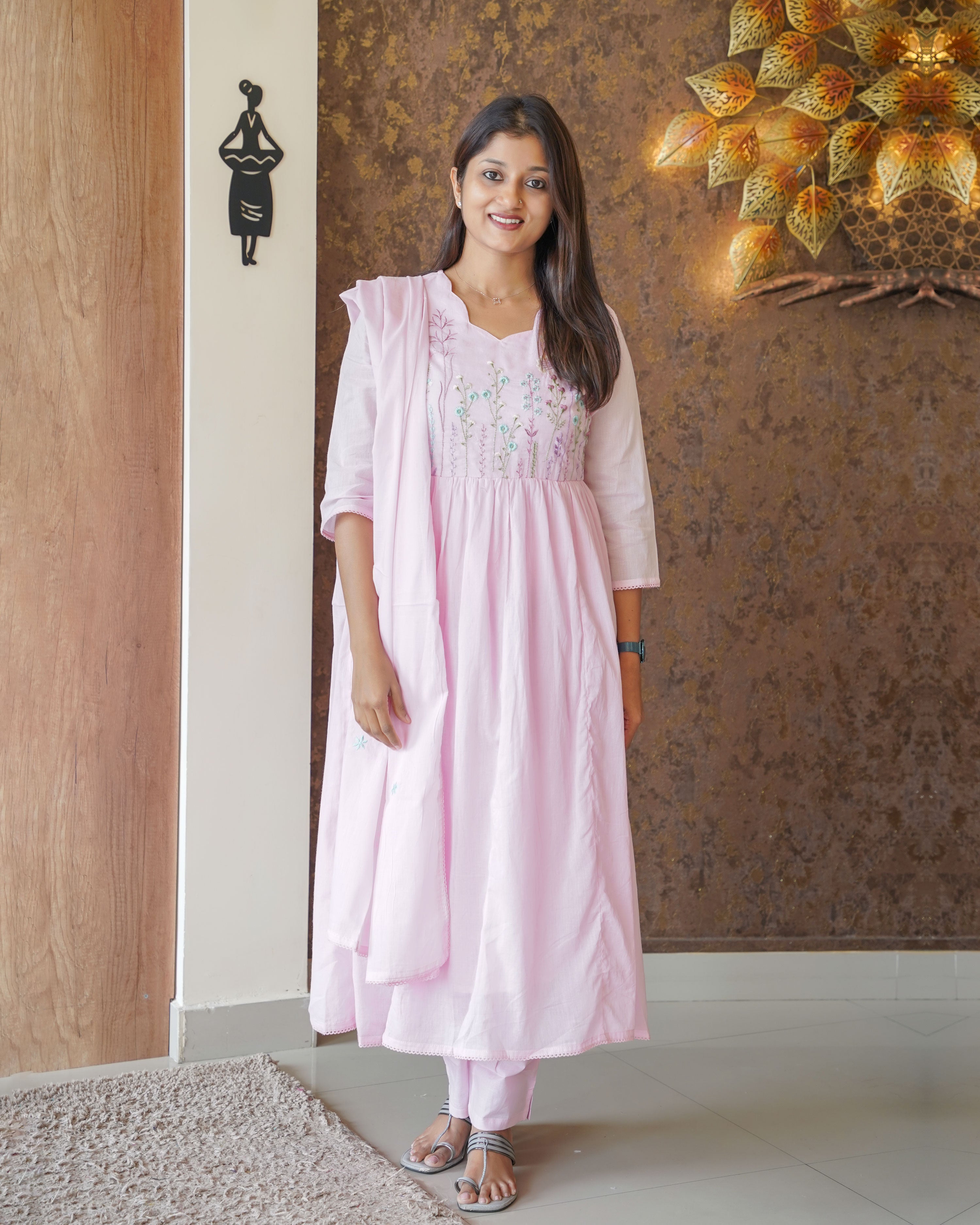 Load image into Gallery viewer, Mulmul Cotton Kurti Set-01458